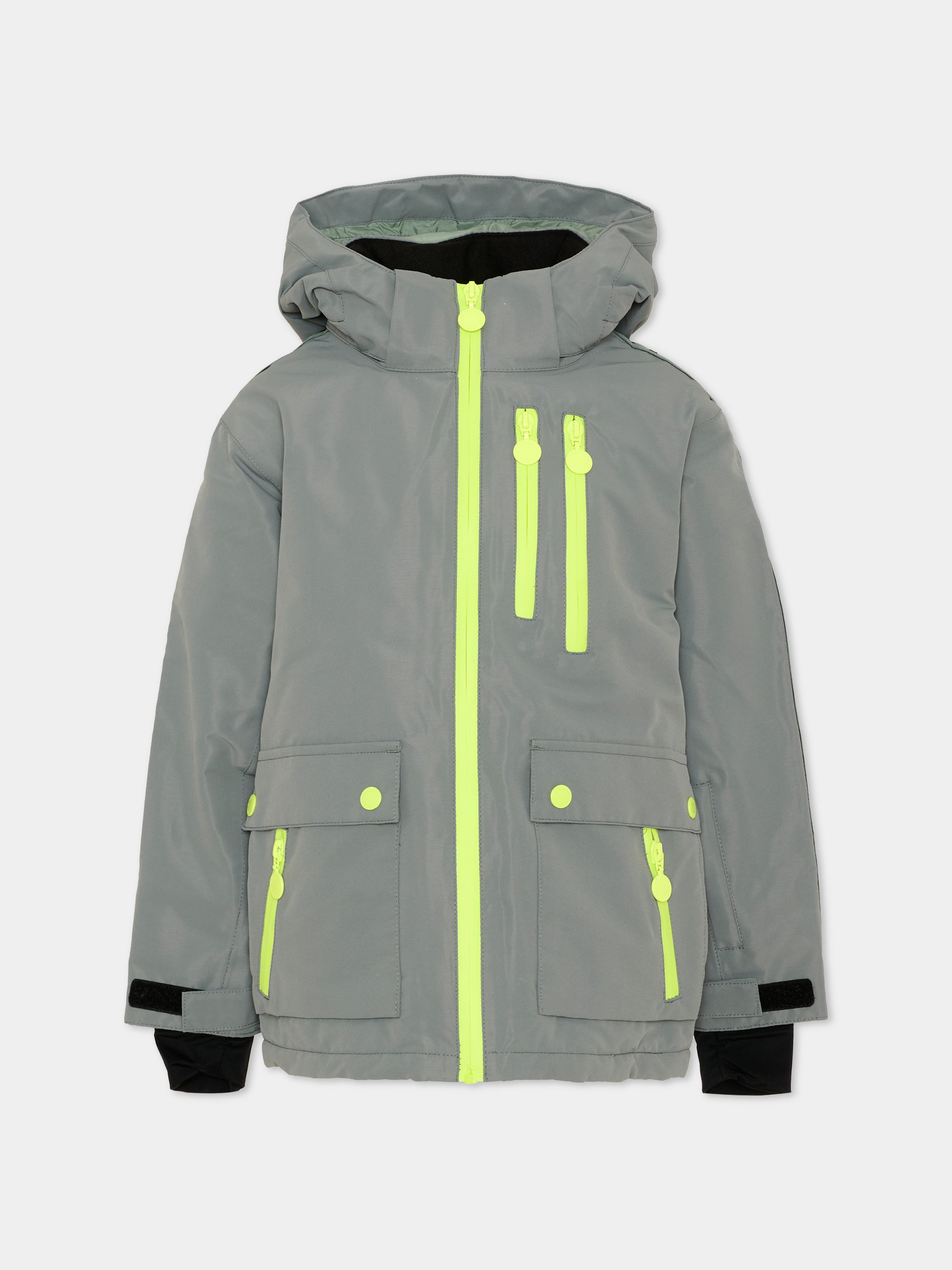 Piumino verde per bambina con logo,Stella Mccartney Kids,TX2P00 Z0432 760
