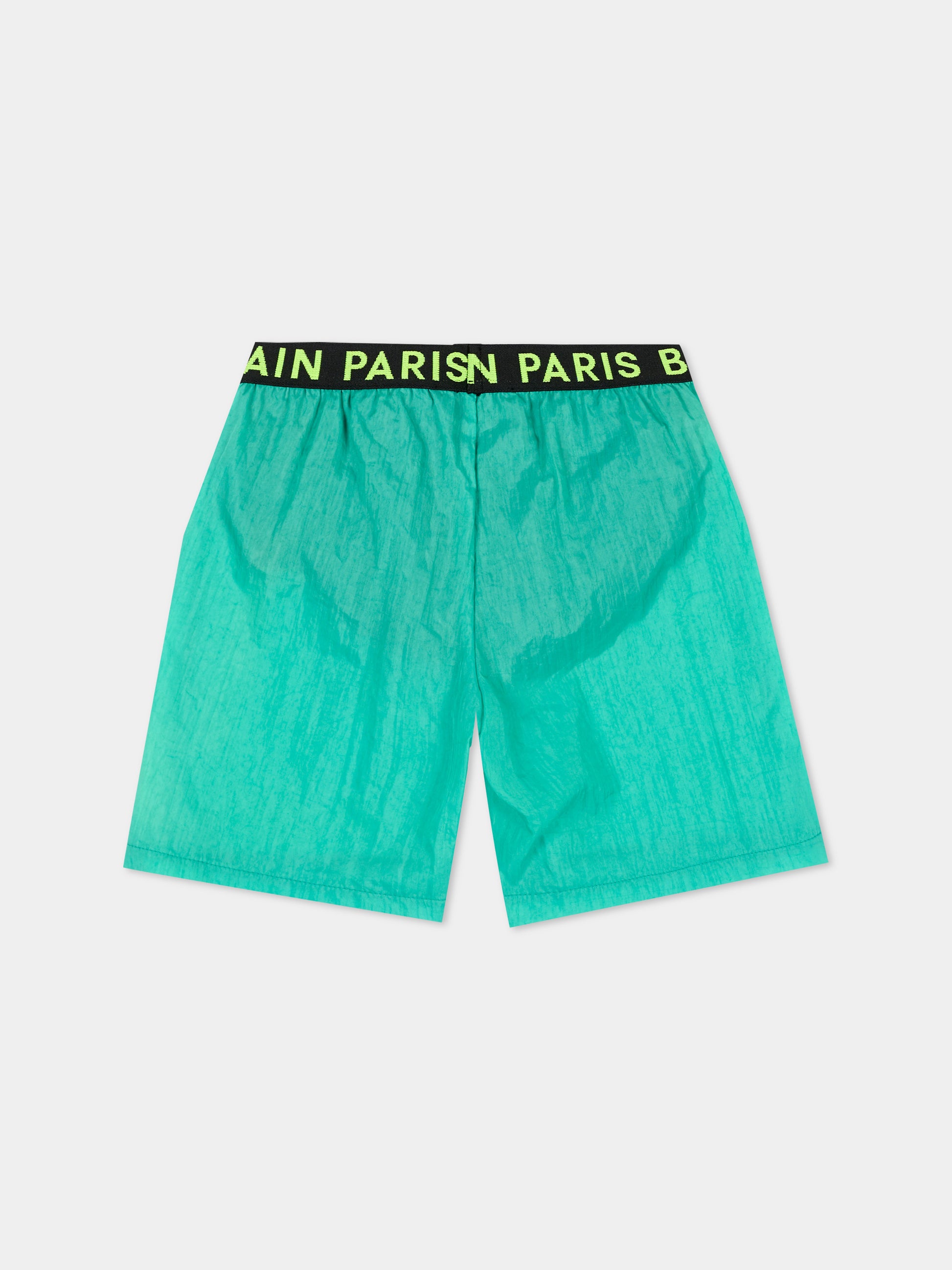Boxer mare verde per neonato con logo,Balmain Kids,BUC509 Z1183 709GL