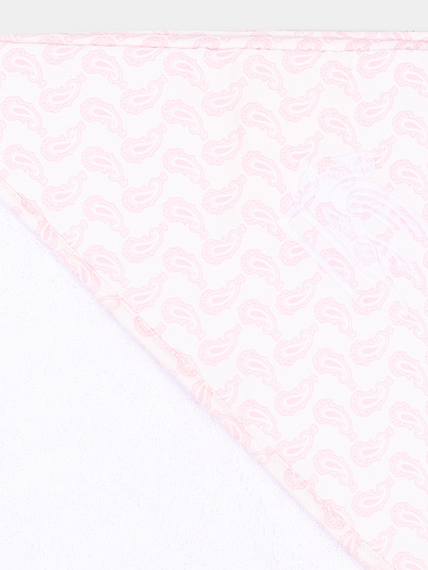 Accappatoio rosa per neonato con stampa paisley,Etro,GU0540 P0425 505RS