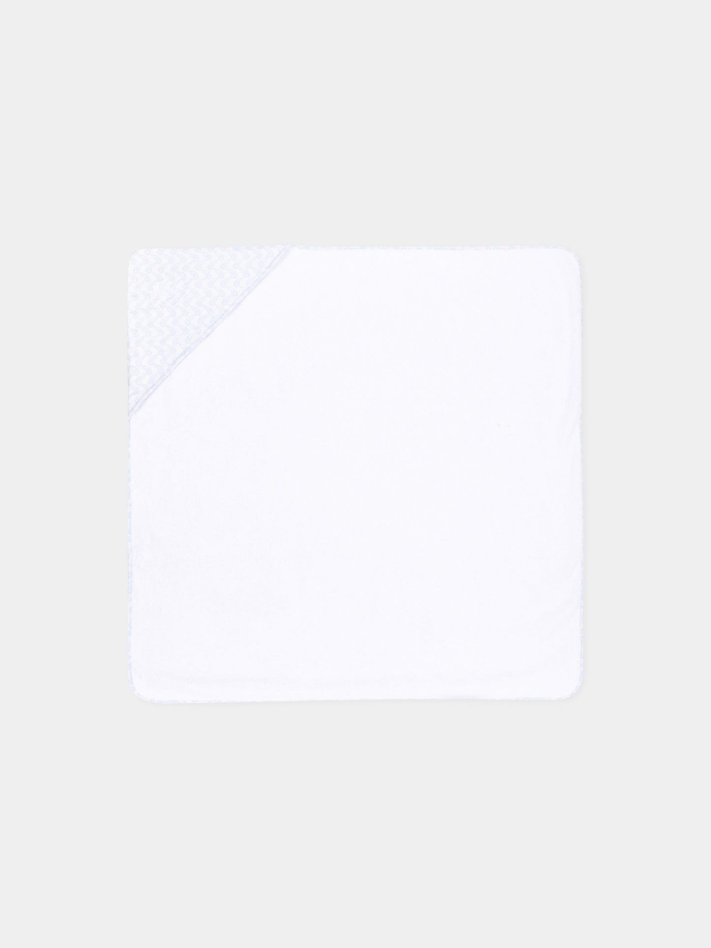 Accappatoio celeste per neonato con stampa paisley,Etro,GU0540 P0425 685CE