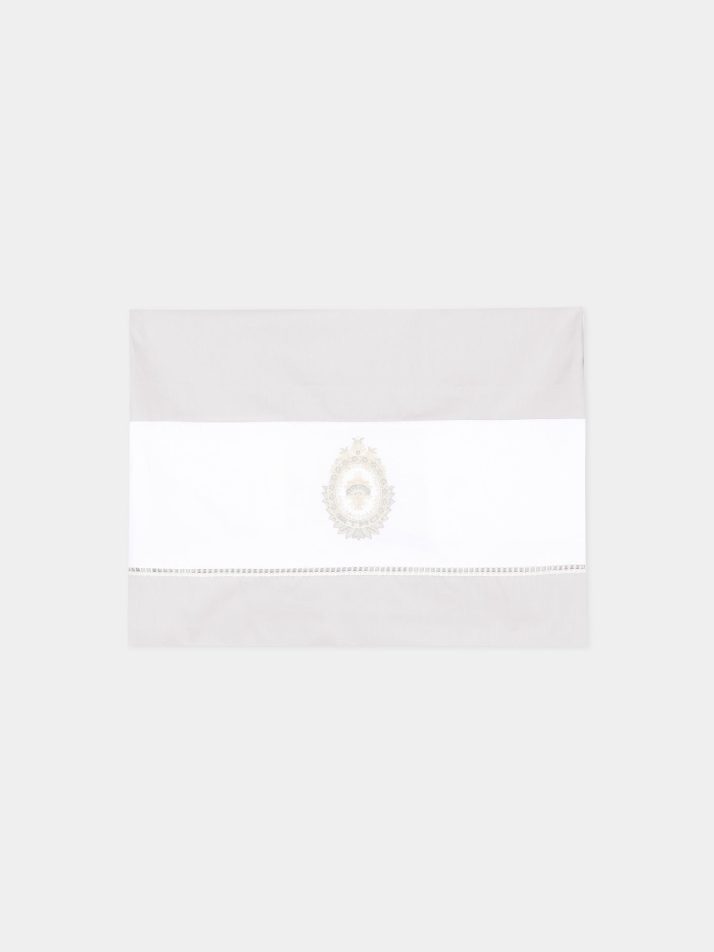 Lenzuola grigio per neonati con ricamo,Etro,GU0550 P0426 956