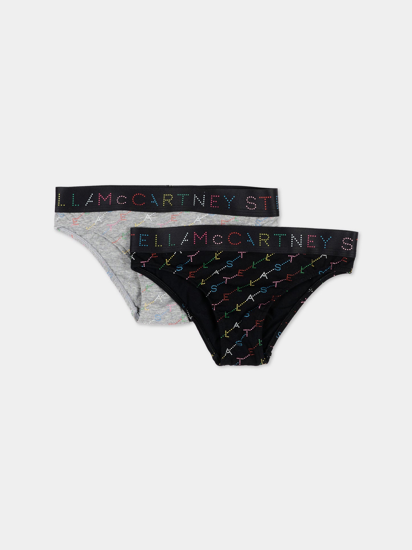 Slip multicolor per bambina con logo,Stella Mccartney Kids,TV0A79 Z2314 999MC