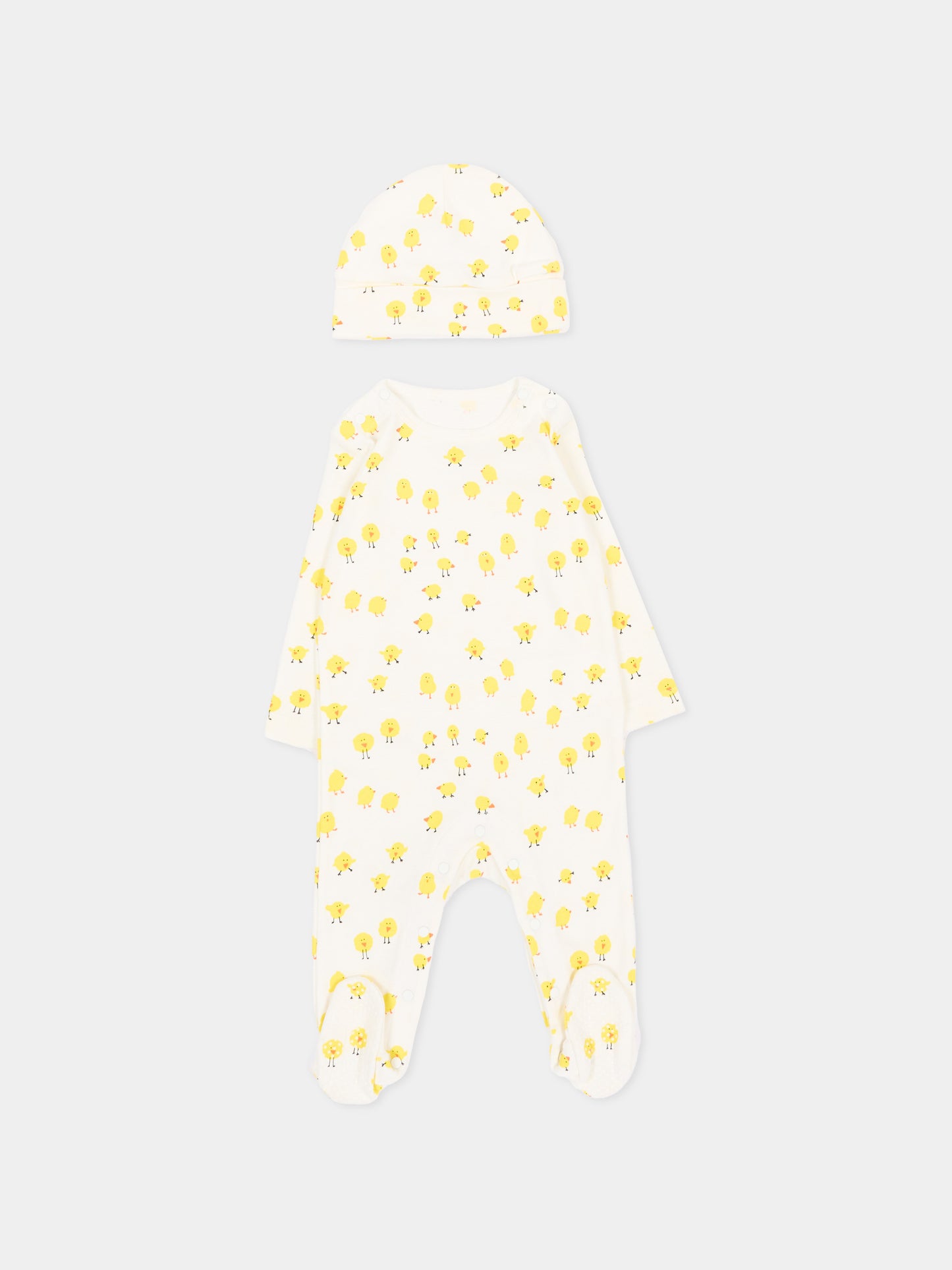 Set tutina avorio per neonato con pulcini,Stella Mccartney Kids,TVB610 Z2273 101MC