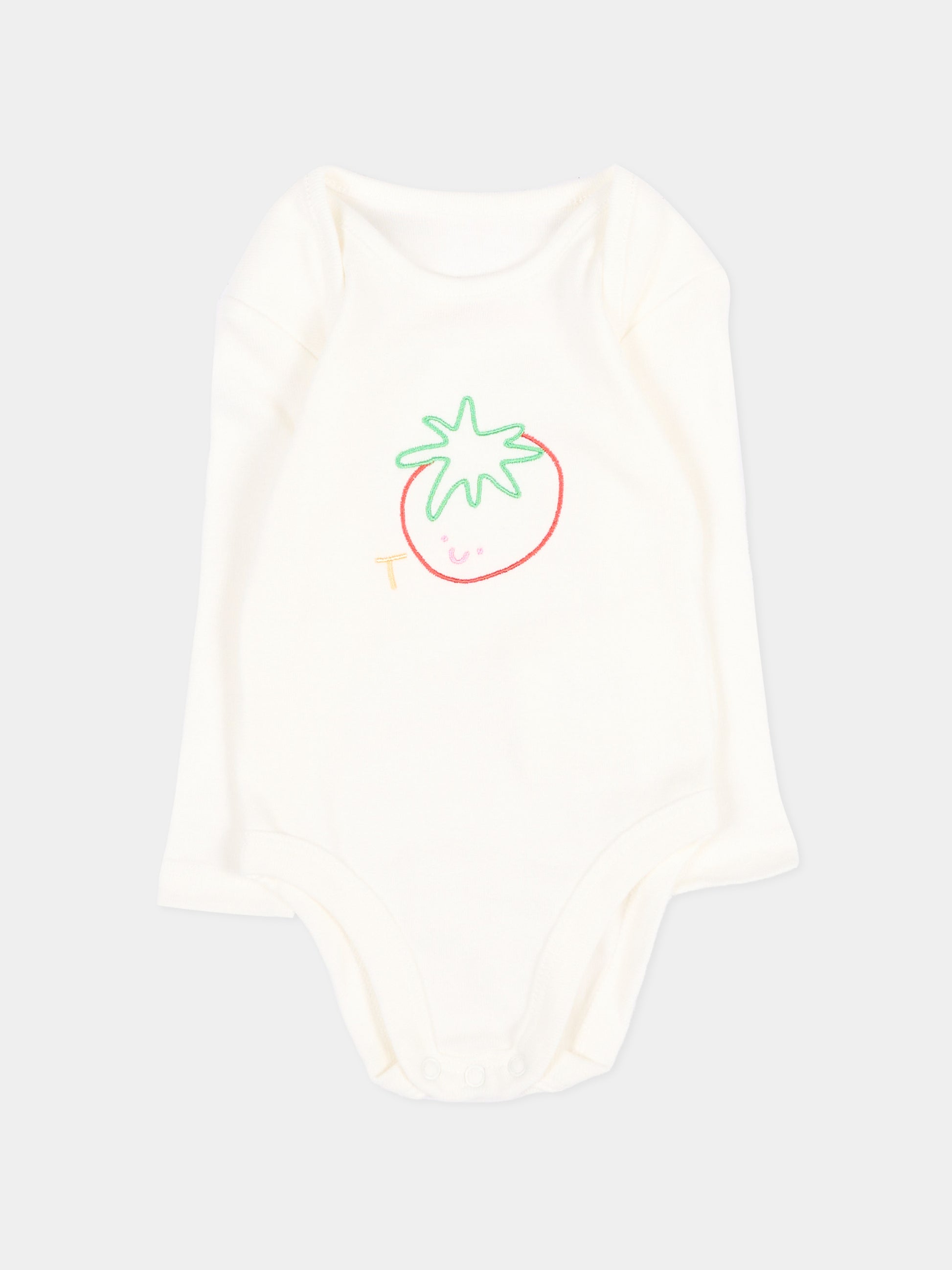Set body avorio per neonato con ricami,Stella Mccartney Kids,TVB620 Z0669 101
