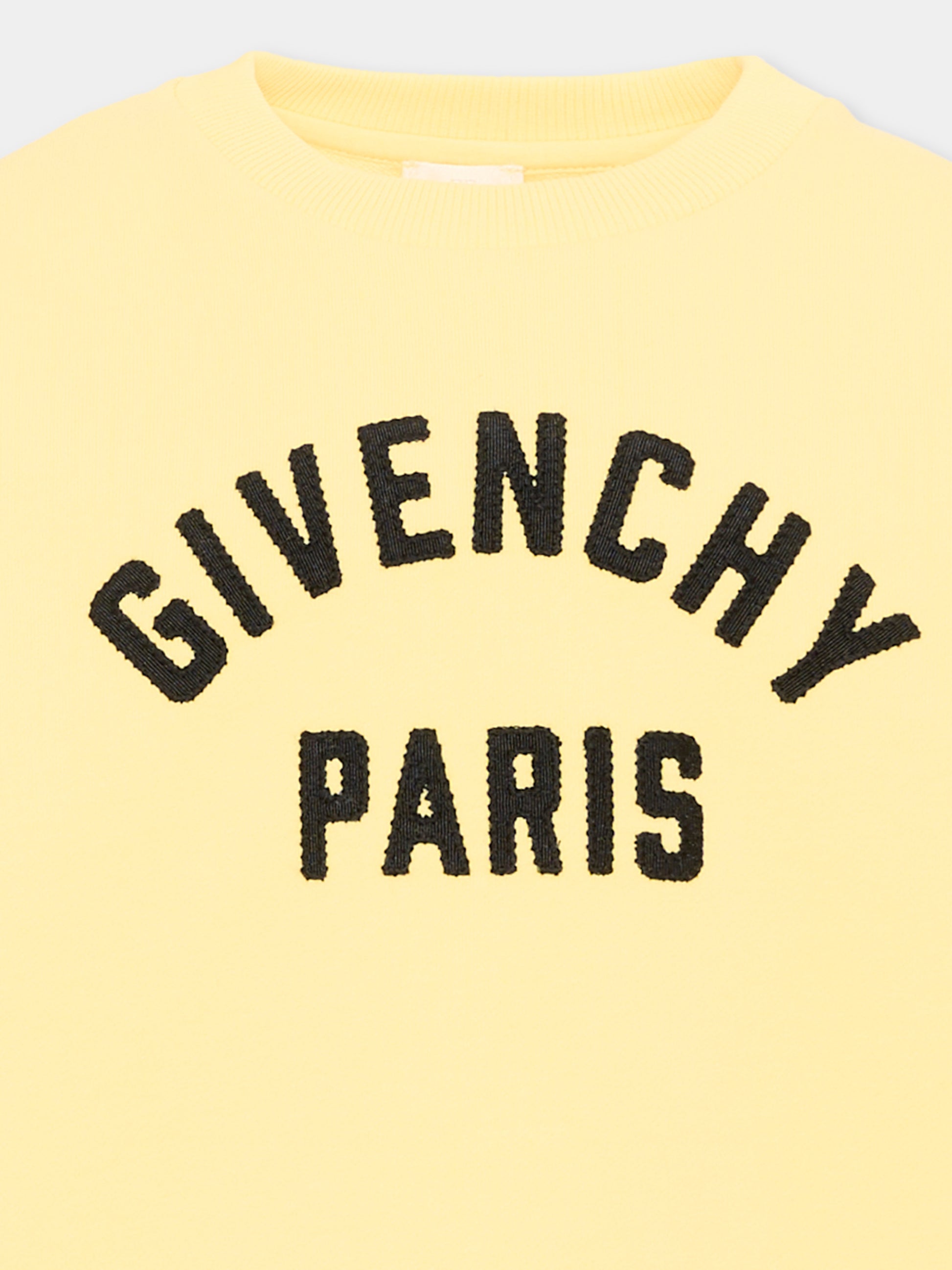 Felpa gialla per bambini con logo,Givenchy Kids,H31214 524