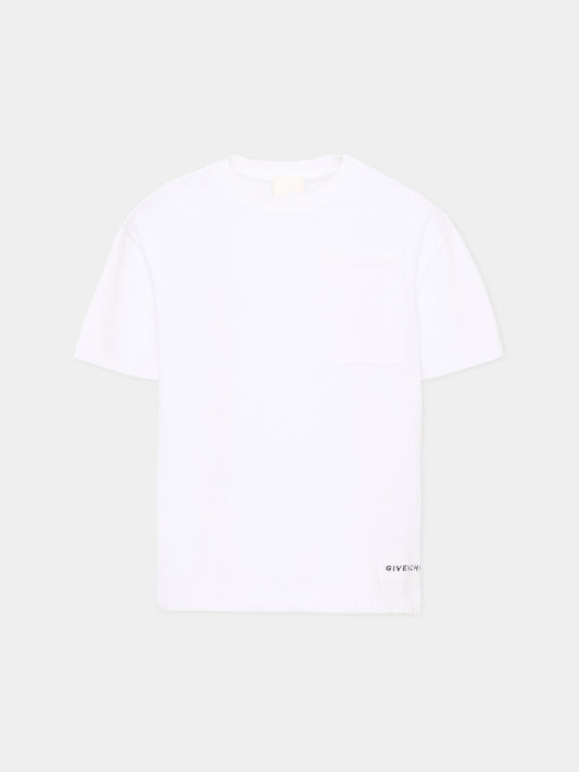 T-Shirt bianca per bambino con logo,Givenchy Kids,H31124 10P