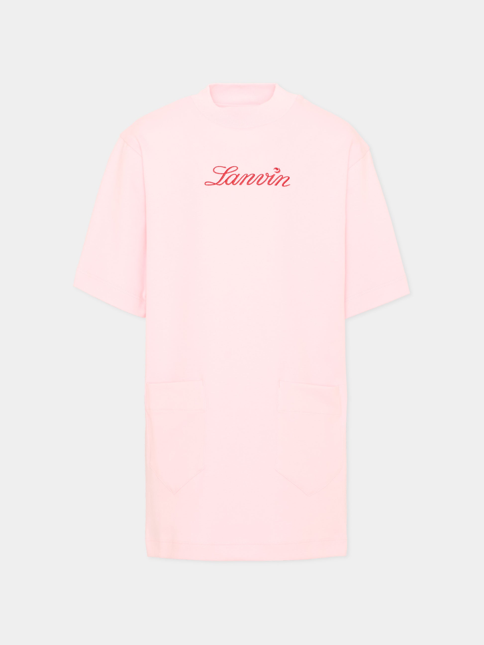 Vestito rosa per bambina con logo,Lanvin Petite,N30342 44F