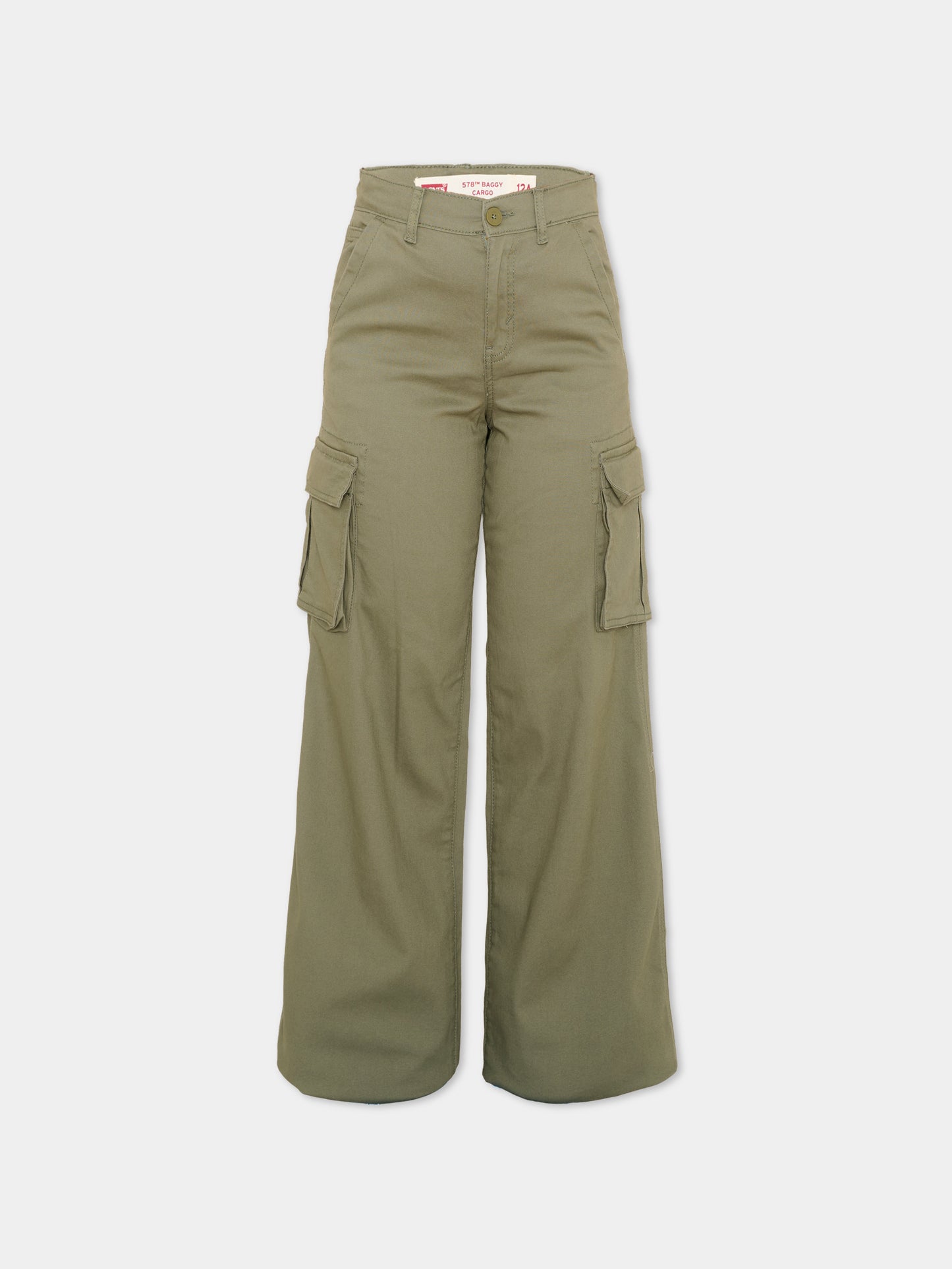Pantalone verde cargo per bambino,Levi's Kids,9EN809 EHF
