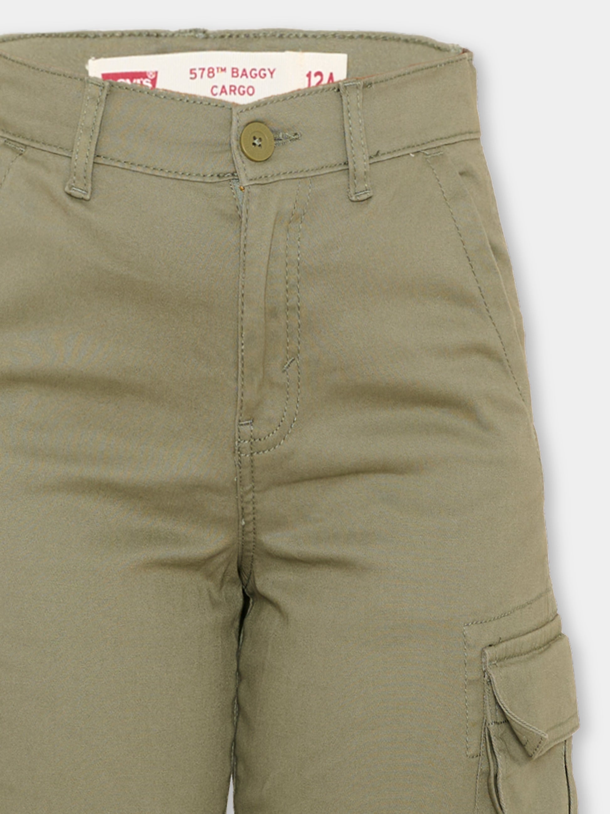 Pantalone verde cargo per bambino,Levi's Kids,9EN809 EHF