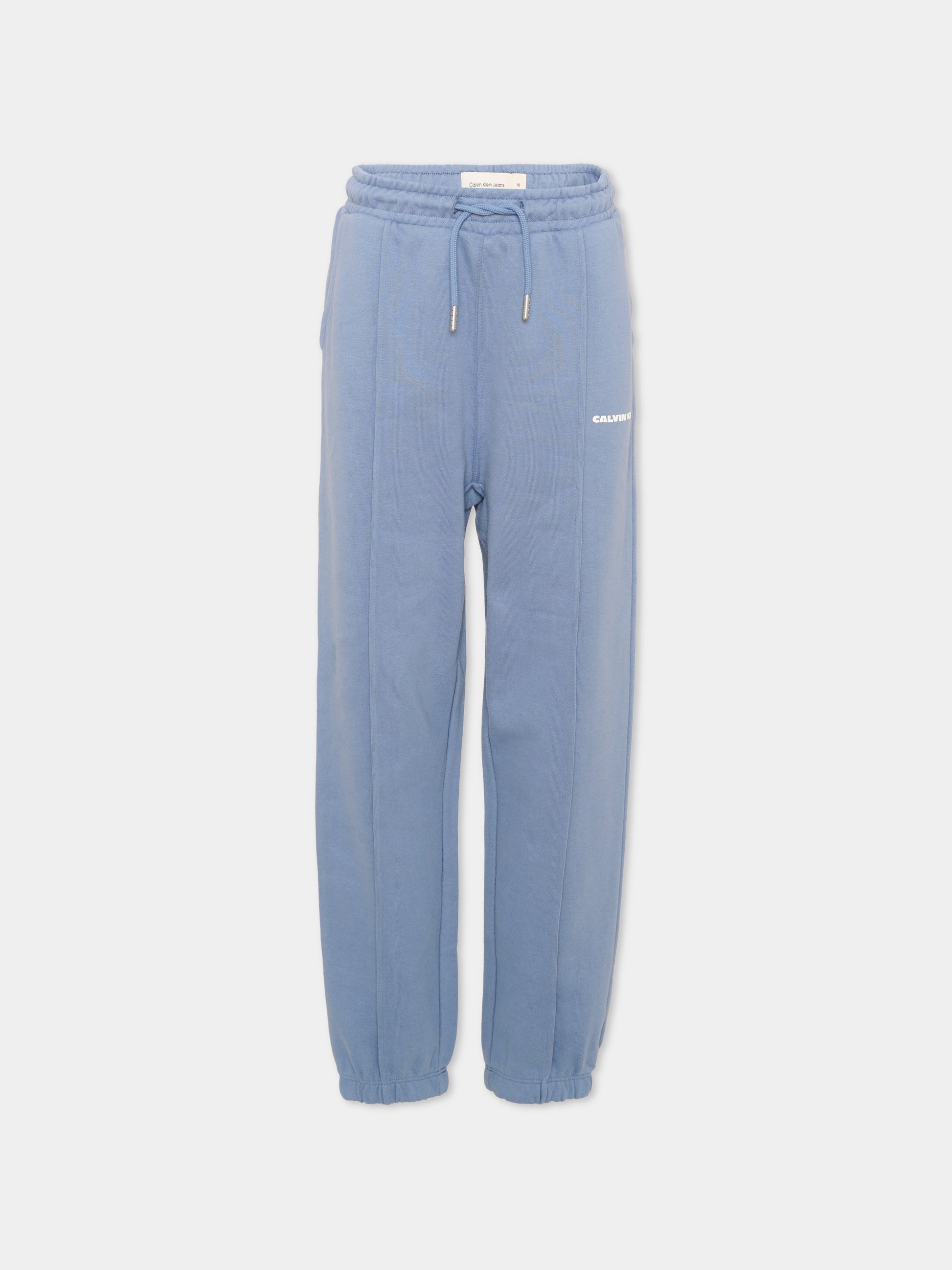 Pantalone blu per bambino logo laterale,Calvin Klein Kids,IB0IB02605 C4I