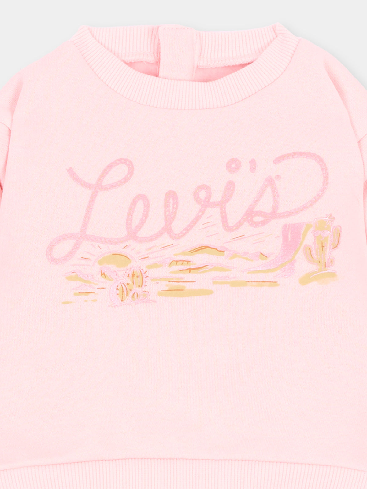 Completo sportivo lungo rosa per neonata,Levi's Kids,1EN470 AGJ
