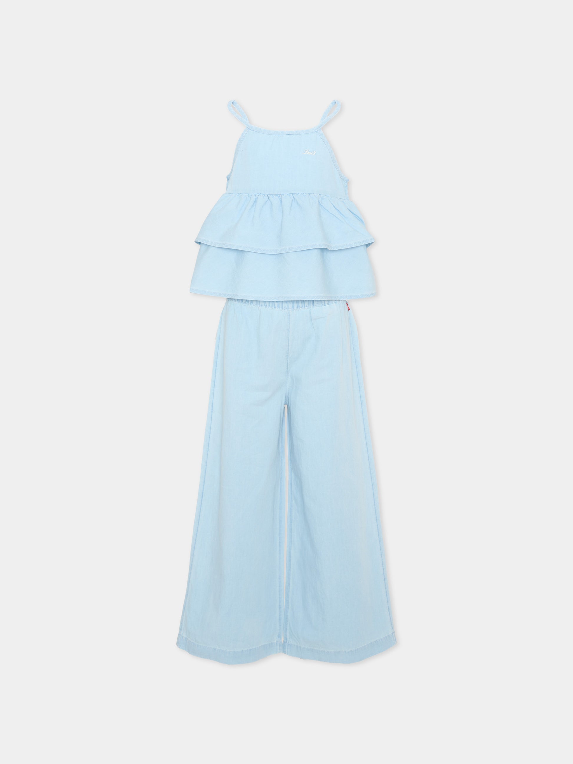 Completo sportivo corto per bambina con logo,Levi's Kids,1EP496 LD9_