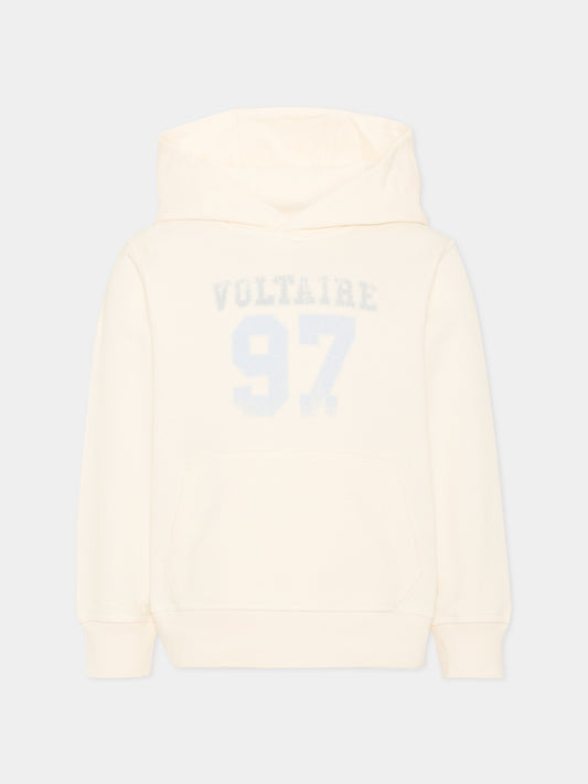 Felpa avorio per bambini,Zadig & Voltaire Kids,X60592 195