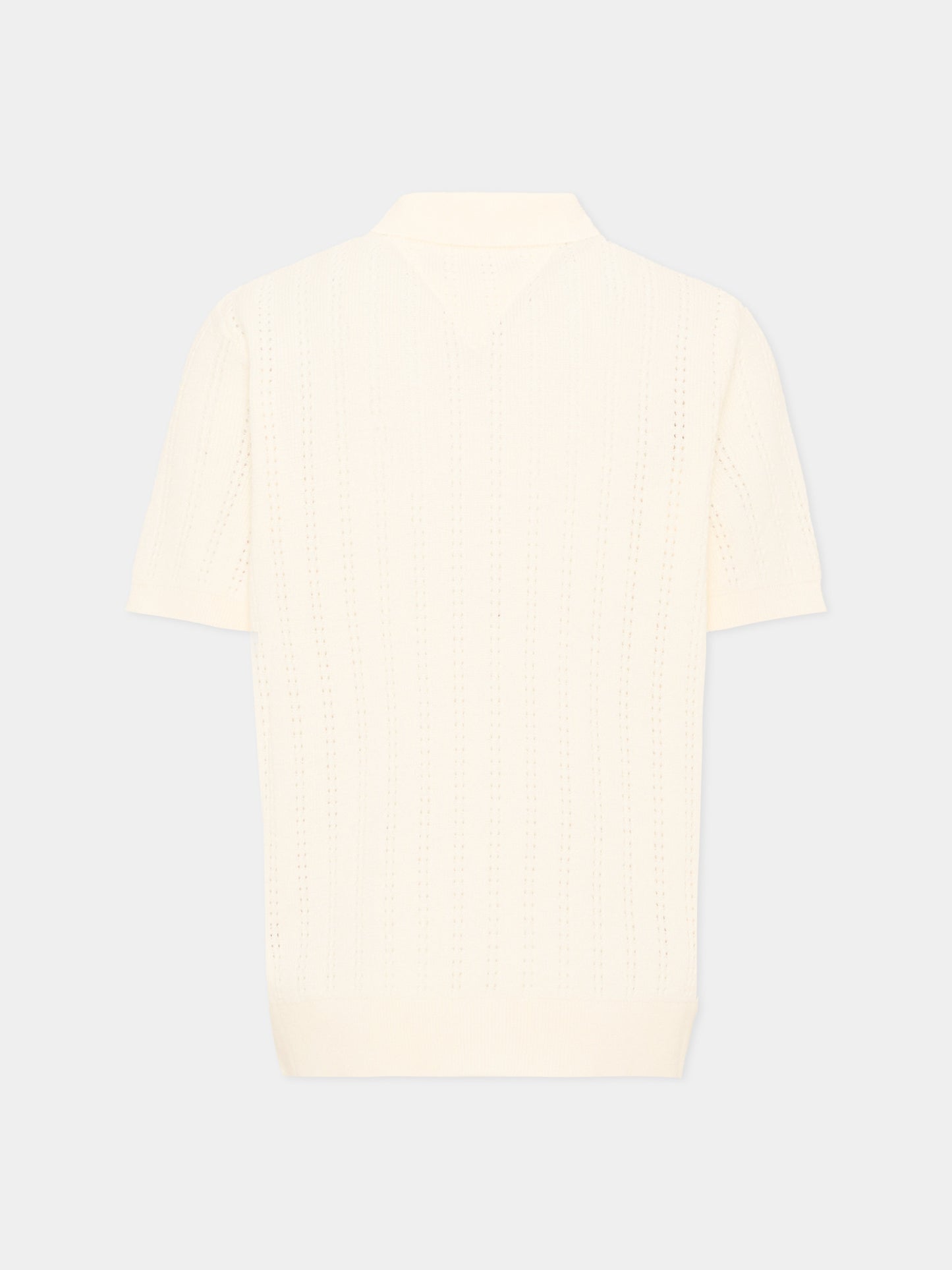 Polo a manica corta avorio per bambino,Tommy Hilfiger Junior,KB0KB10251 YA8