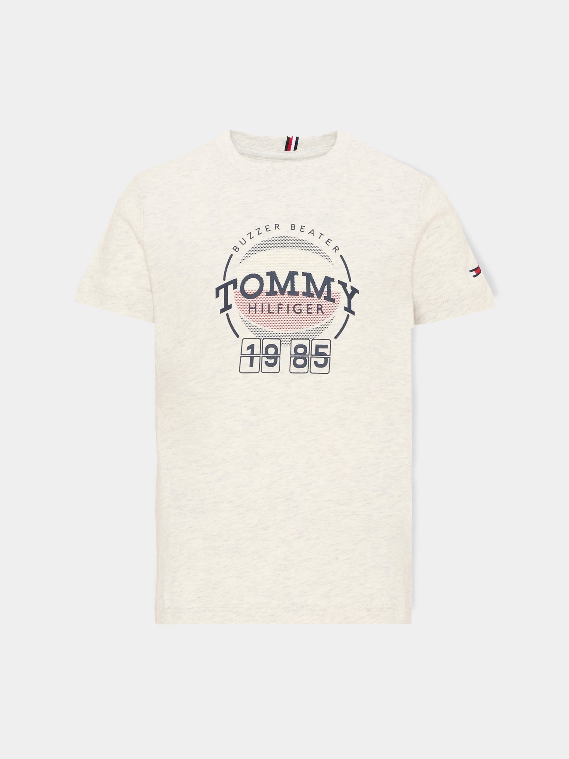 T-Shirt a manica corta bianca per bambino logo,Tommy Hilfiger Junior,KB0KB10277 P09