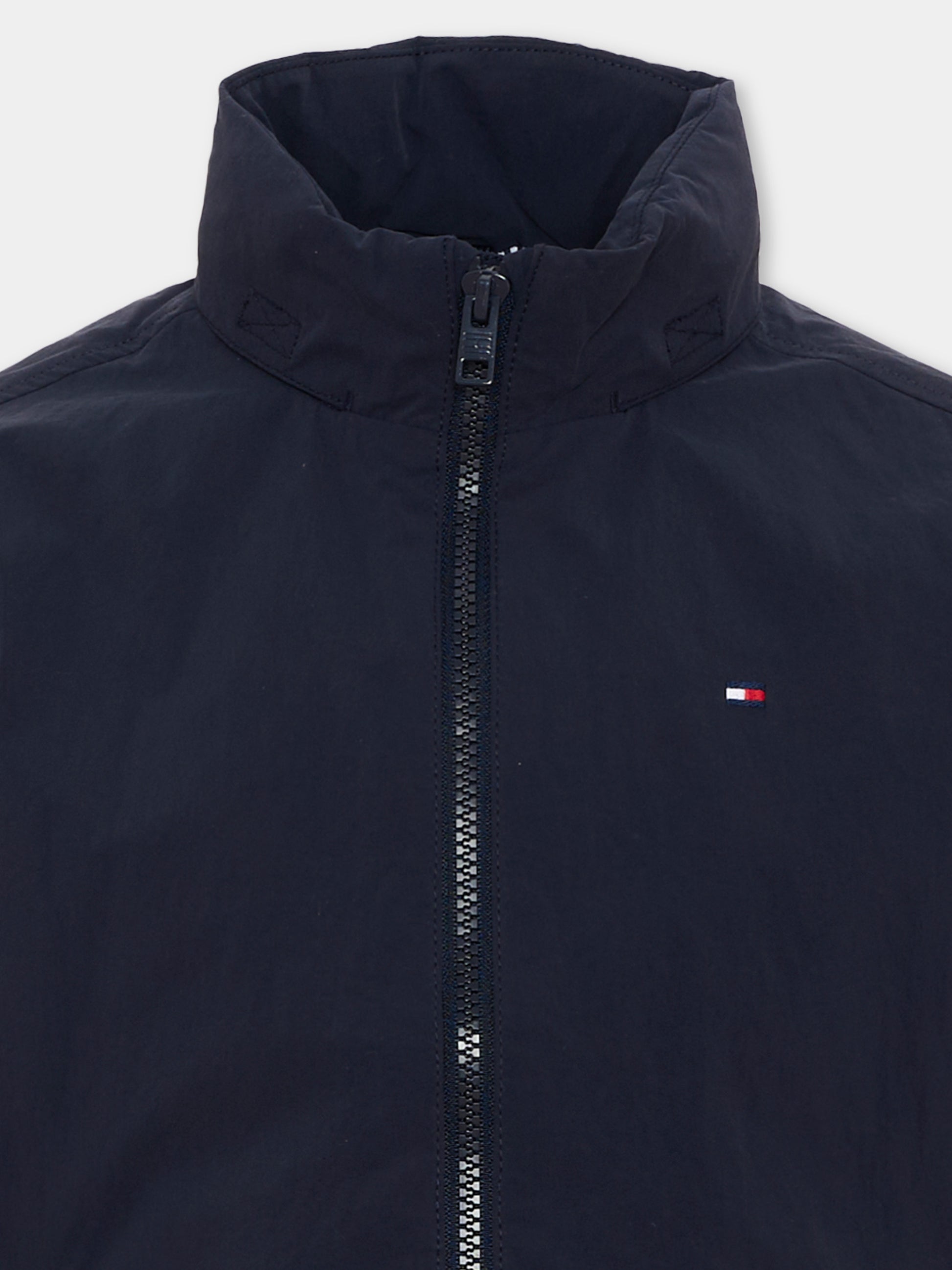 Giubbotto blu per bambino con micro-flag,Tommy Hilfiger Junior,KB0KB10396 C1G