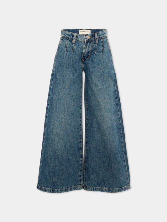 Jeans denim per bambina gamba ampia,Roy Roger's Kids,RG163 0 7028
