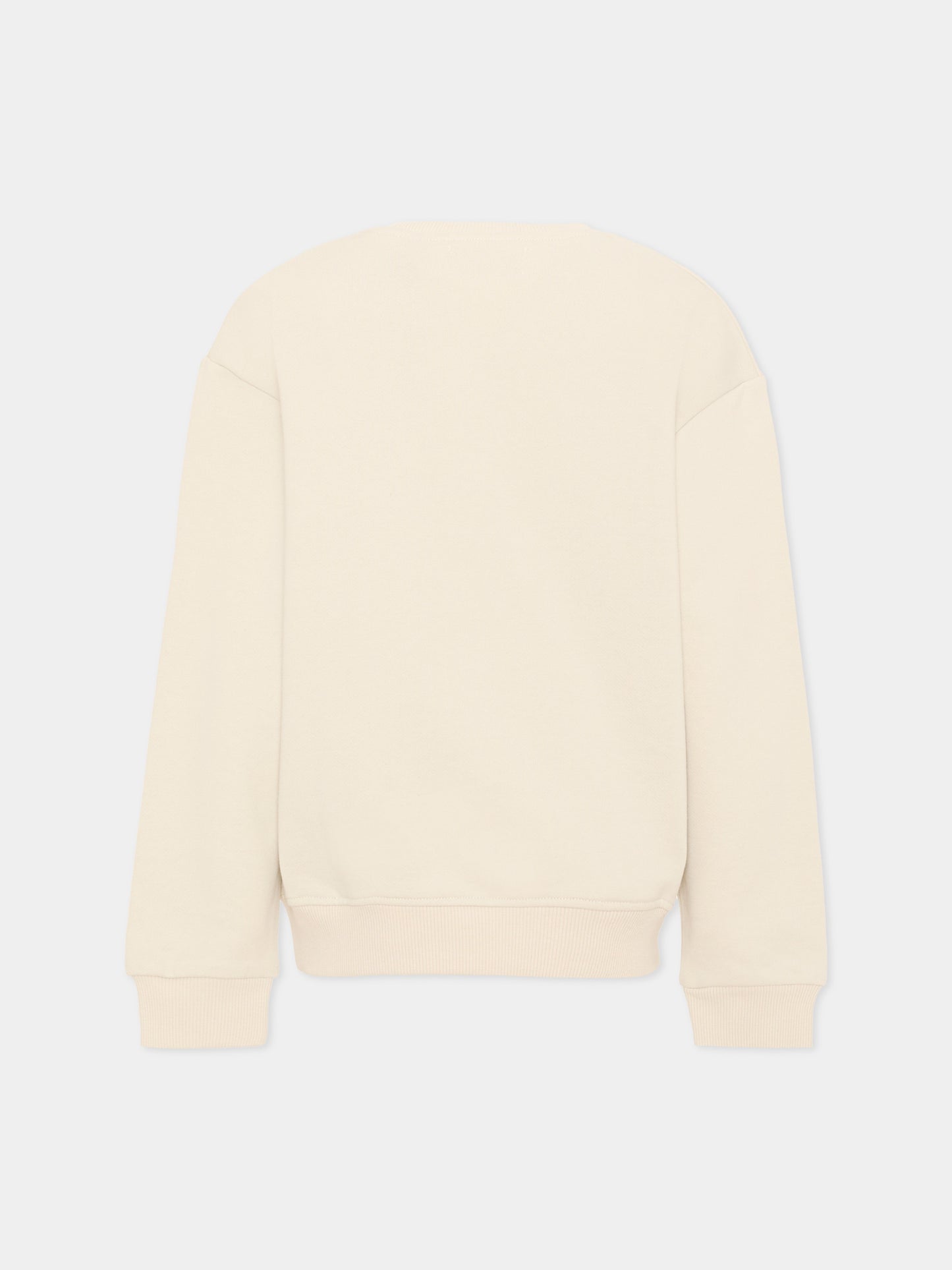 Felpa beige per bambino con tasca denim,Roy Roger's Kids,RG100 0 421