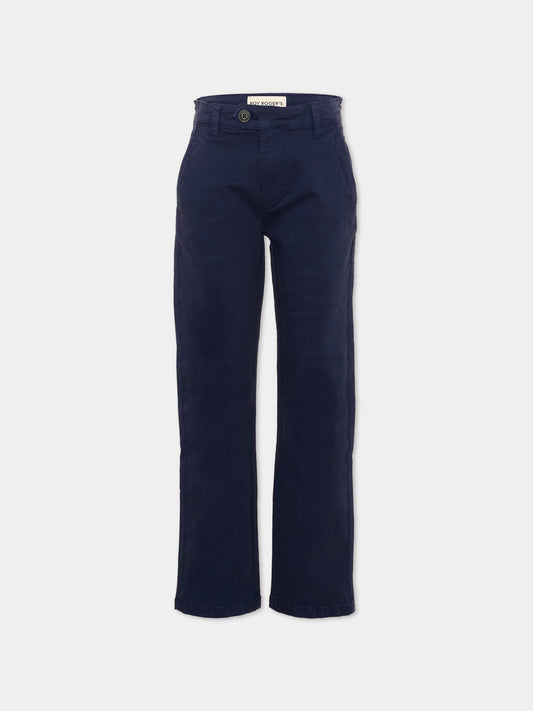 Pantalone blu per bambino tinta unita,Roy Roger's Kids,RG132 0 3854