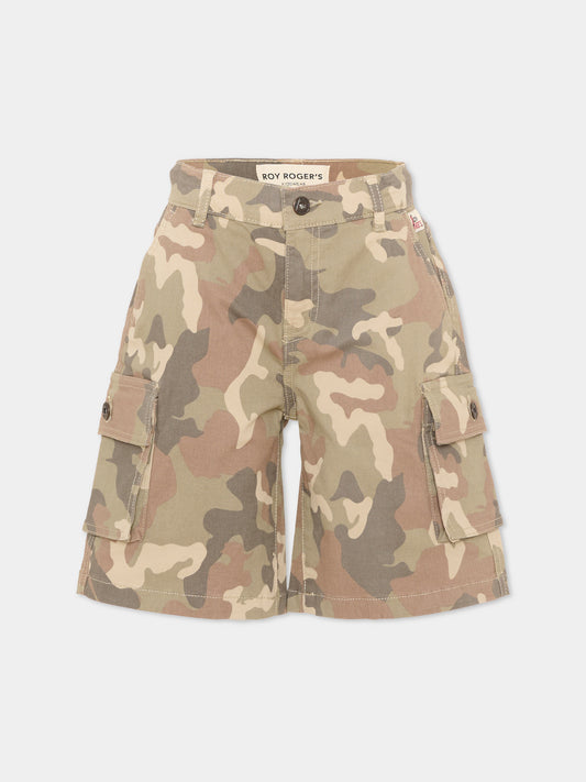 Pantalone multicolor camouflage per bambino,Roy Roger's Kids,RG139 0 6BVM
