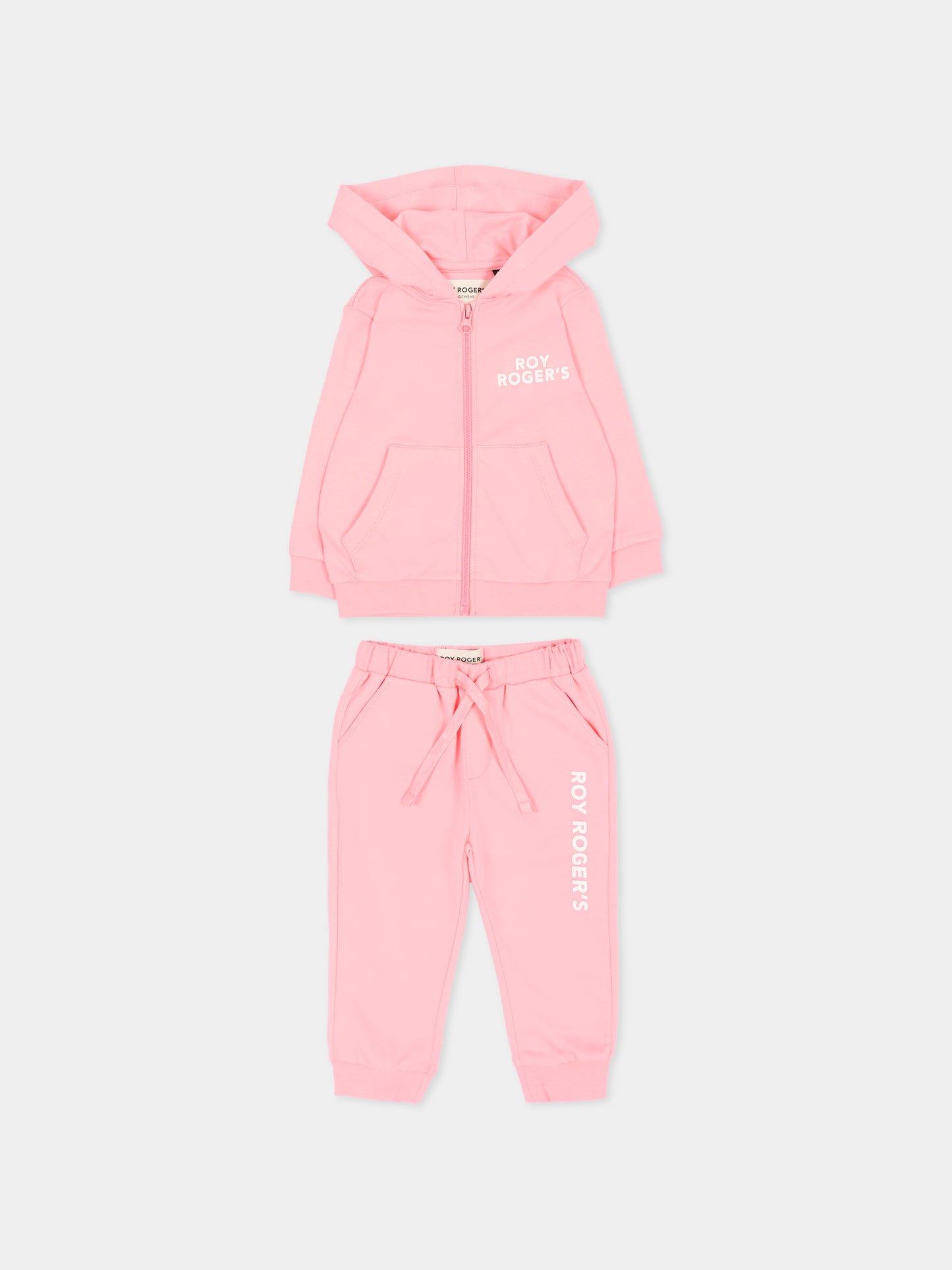 Completo sportivo lungo rosa per neonata,Roy Roger's Kids,RG185 0 2362