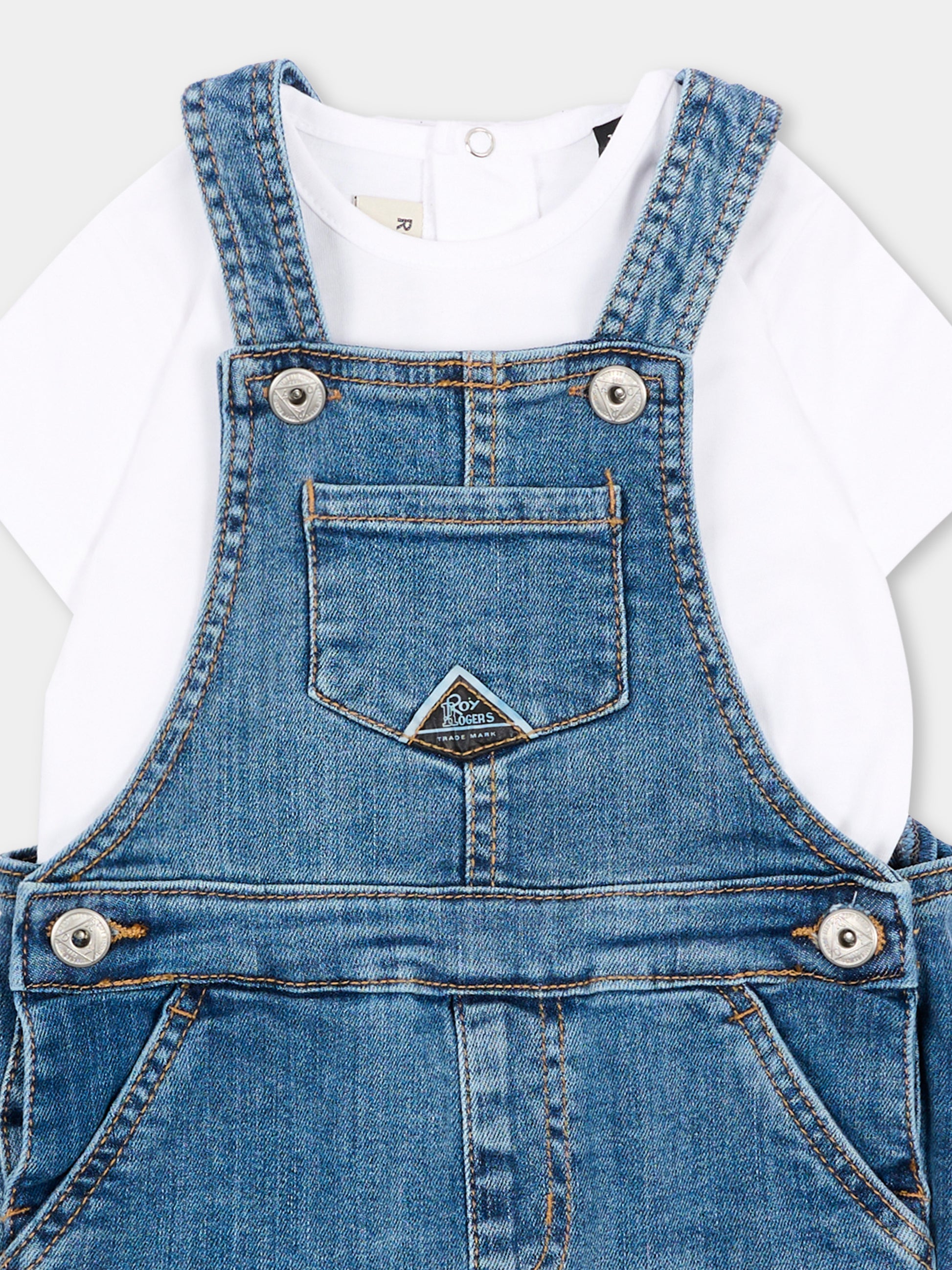 Salopette denim per neonato,Roy Roger's Kids,RG201 K1 113