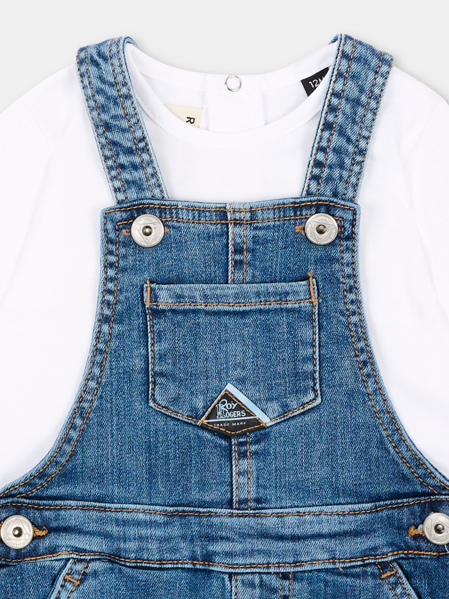Salopette denim per neonata,Roy Roger's Kids,RG201 K1 8002