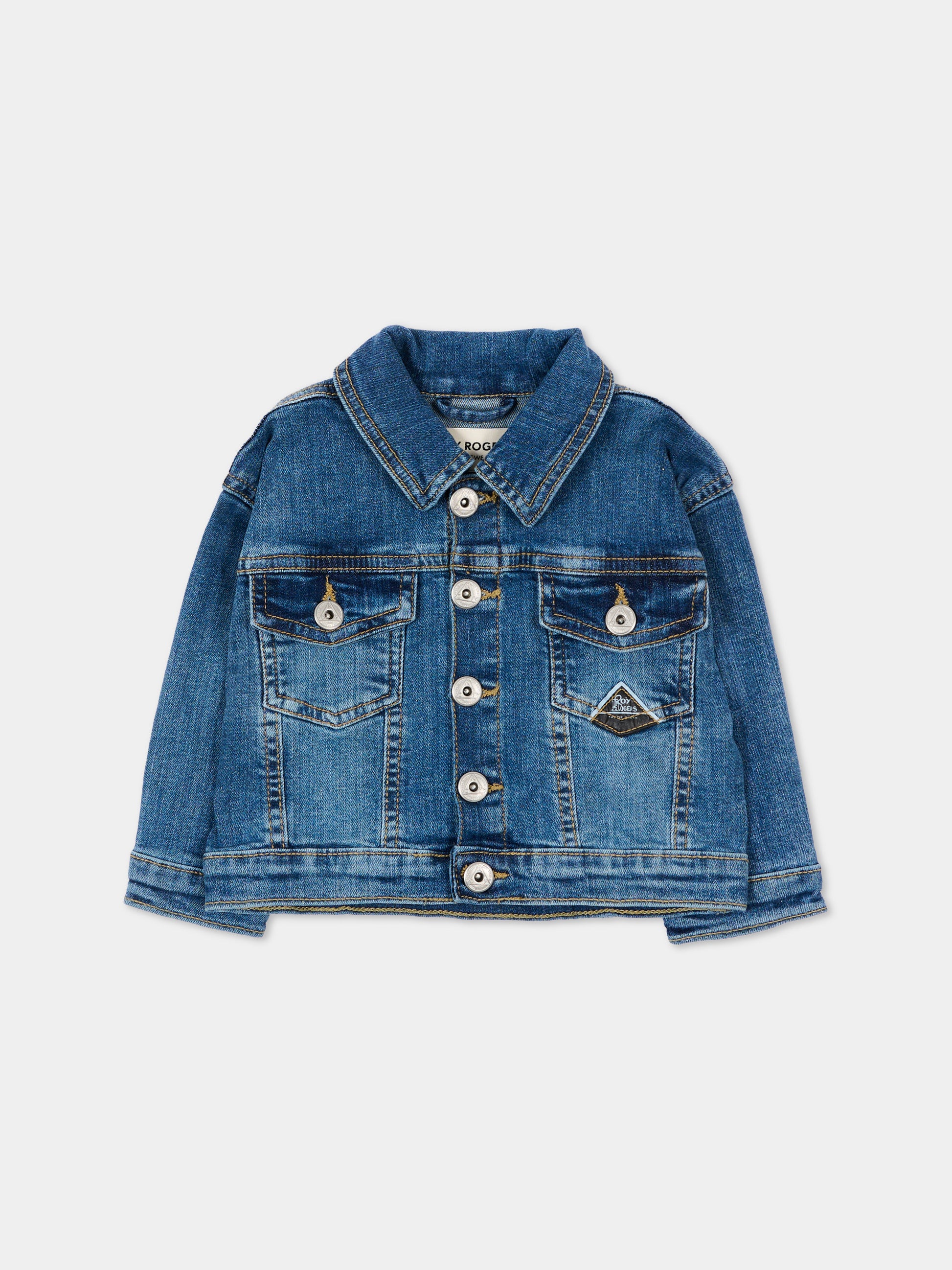 Giubbotto Di Jeans denim per neonata con logo,Roy Roger's Kids,RG205 0 7028