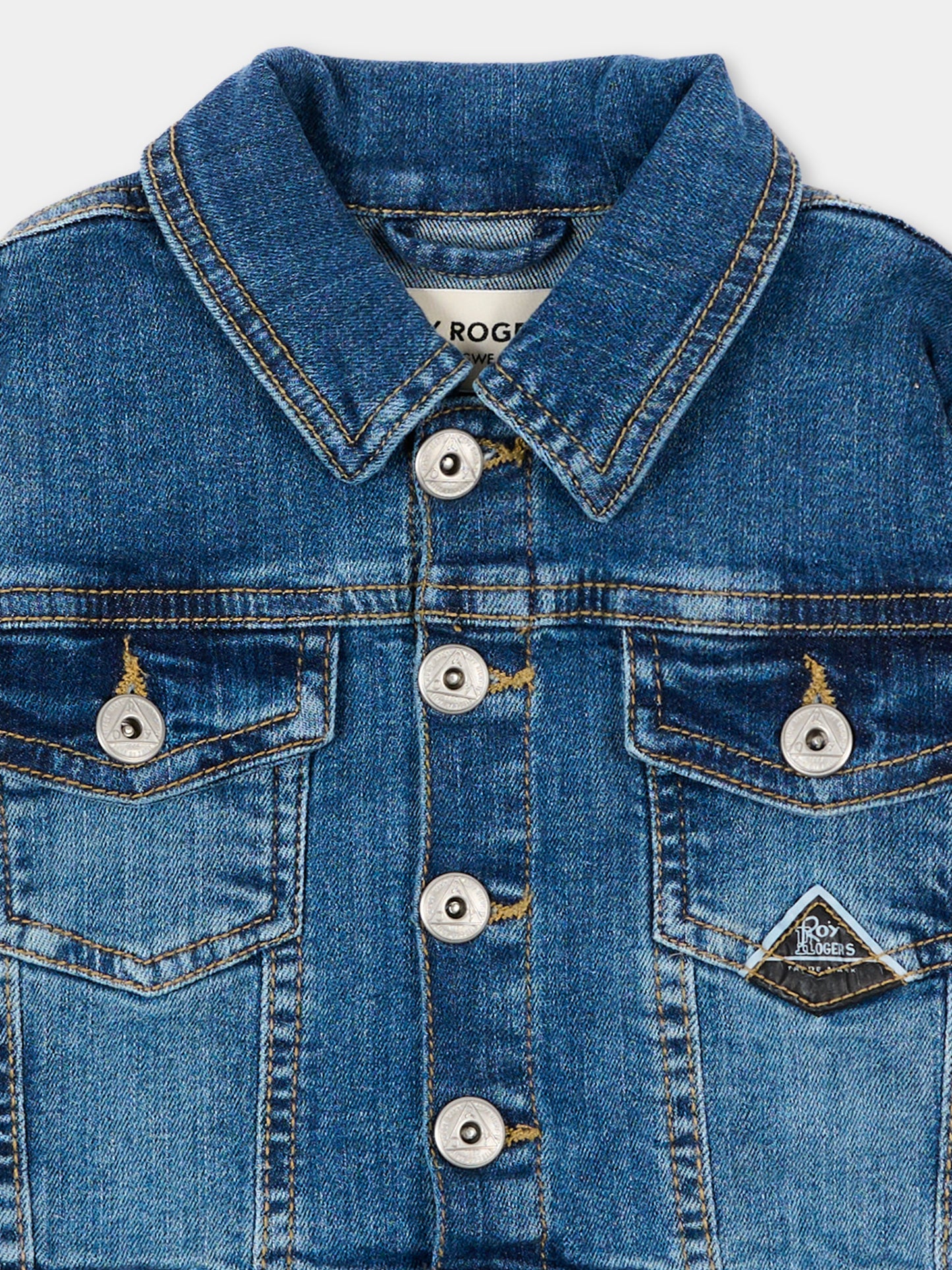 Giubbotto Di Jeans denim per neonata con logo,Roy Roger's Kids,RG205 0 7028