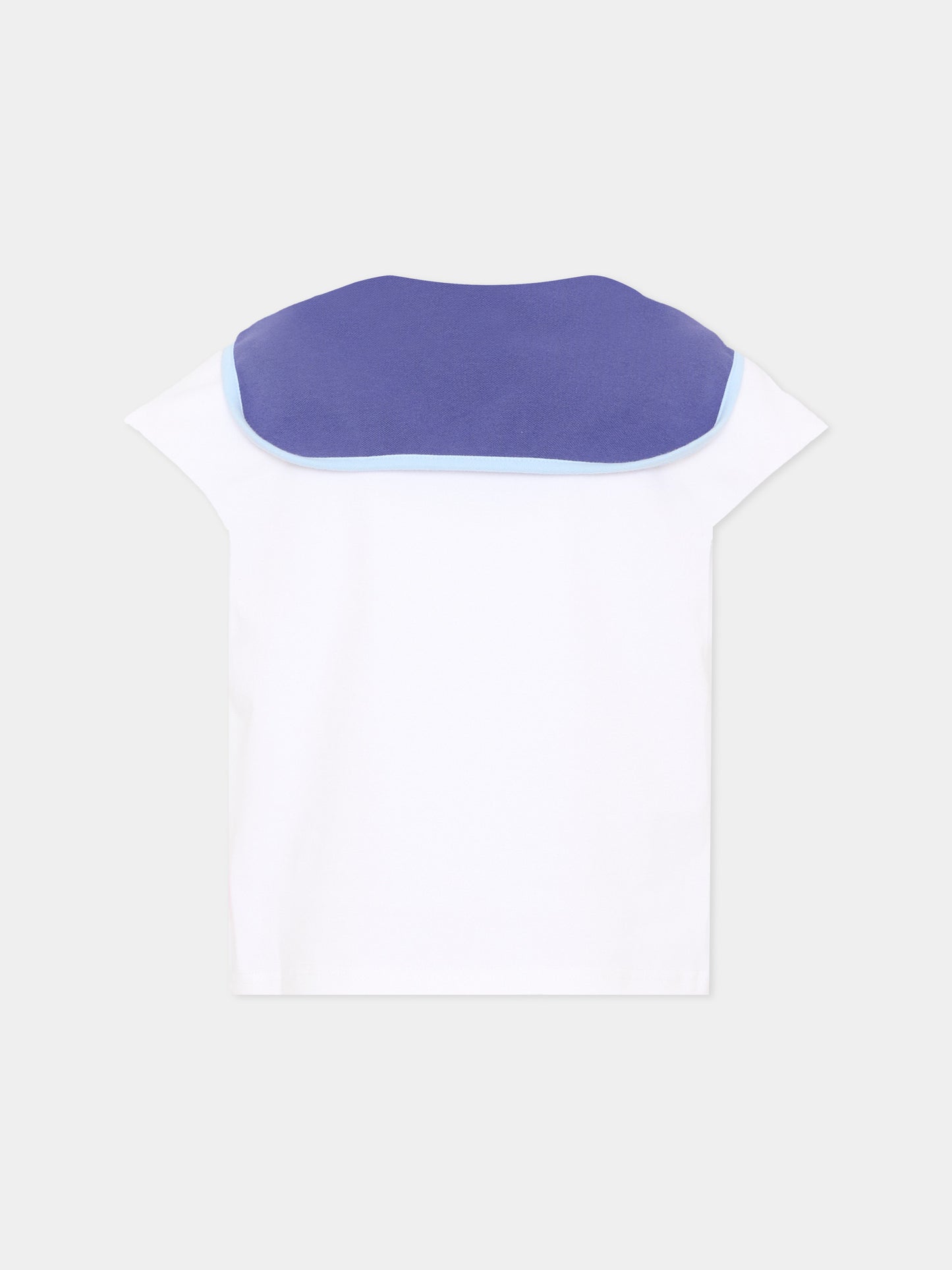 T-shirt a manica corta bianca per bambina stampa cuore,Poco Blush,SS26239