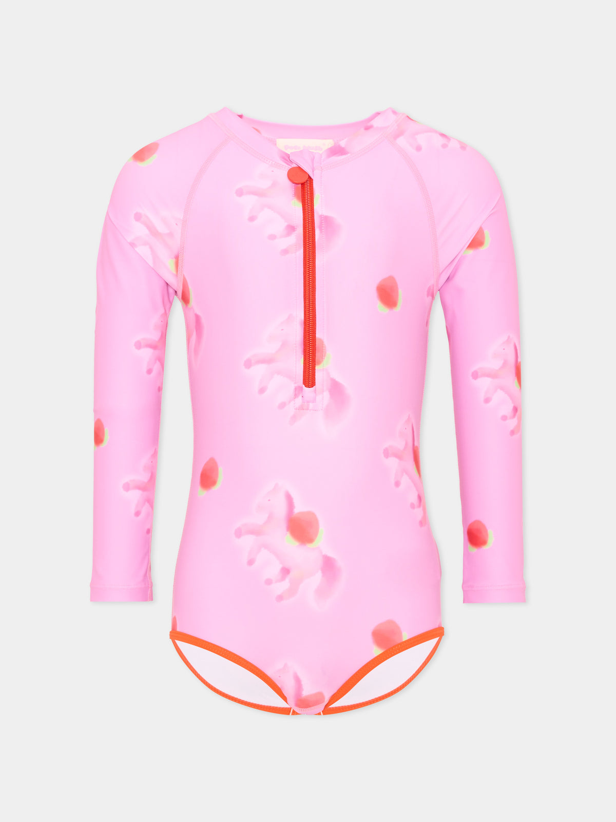 Costume intero rosa per bambina con pony,Poco Blush,SS264105