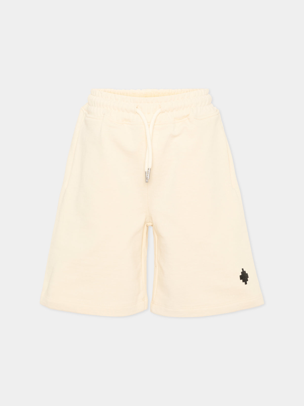 Shorts avorio per bambino con logo,County Of Milan Kids,S6CMJBBE005 412