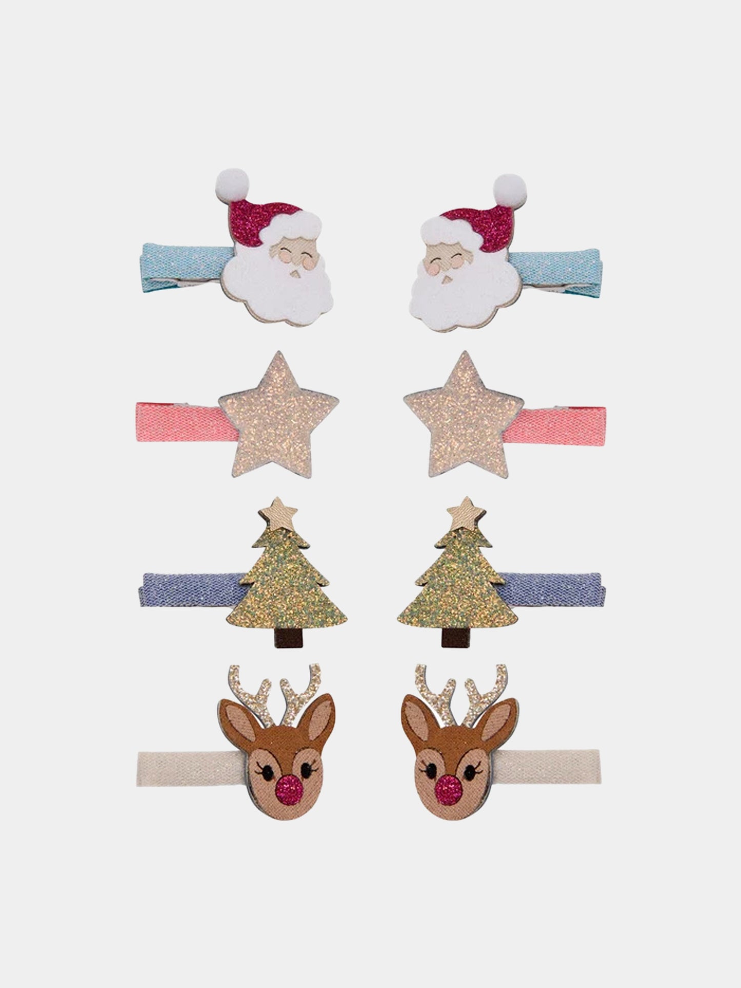 Set fermagli multicolor per bambina natalizio