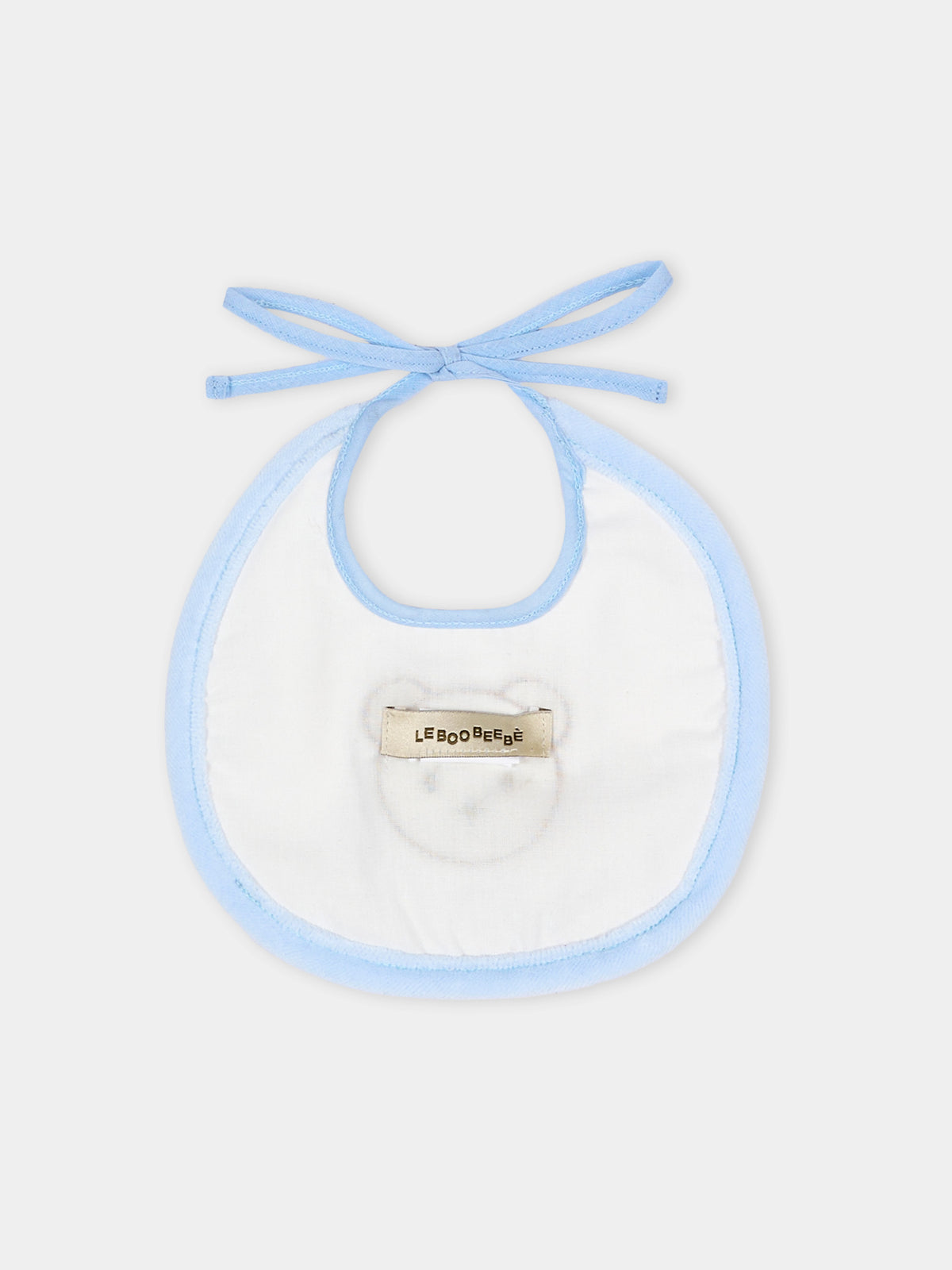 Bavaglini bianco per neonato con orsetto,Le Boo Beebè,CBB040 2040