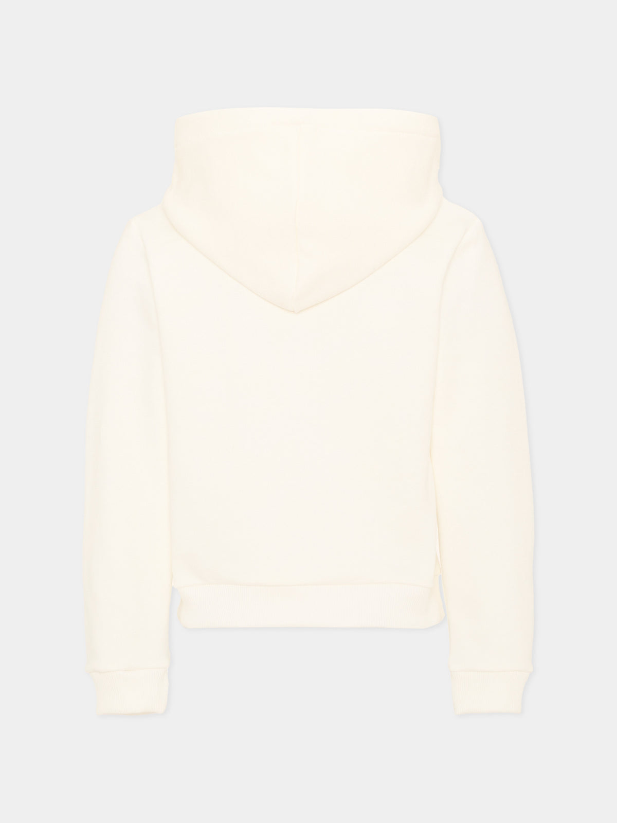 Felpa con cappuccio avorio con stampa,Pescheria Mon Amour X Coccolebimbi,PMAK HD014 CRM