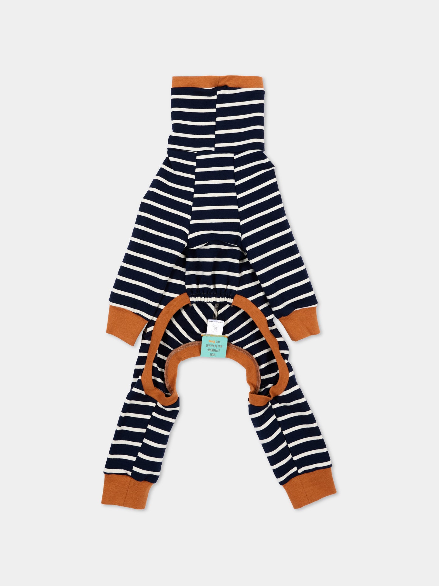 Tutina a 4 zampe Rascal blu per cani rigata,Zigzagoo,RASCAL BLU