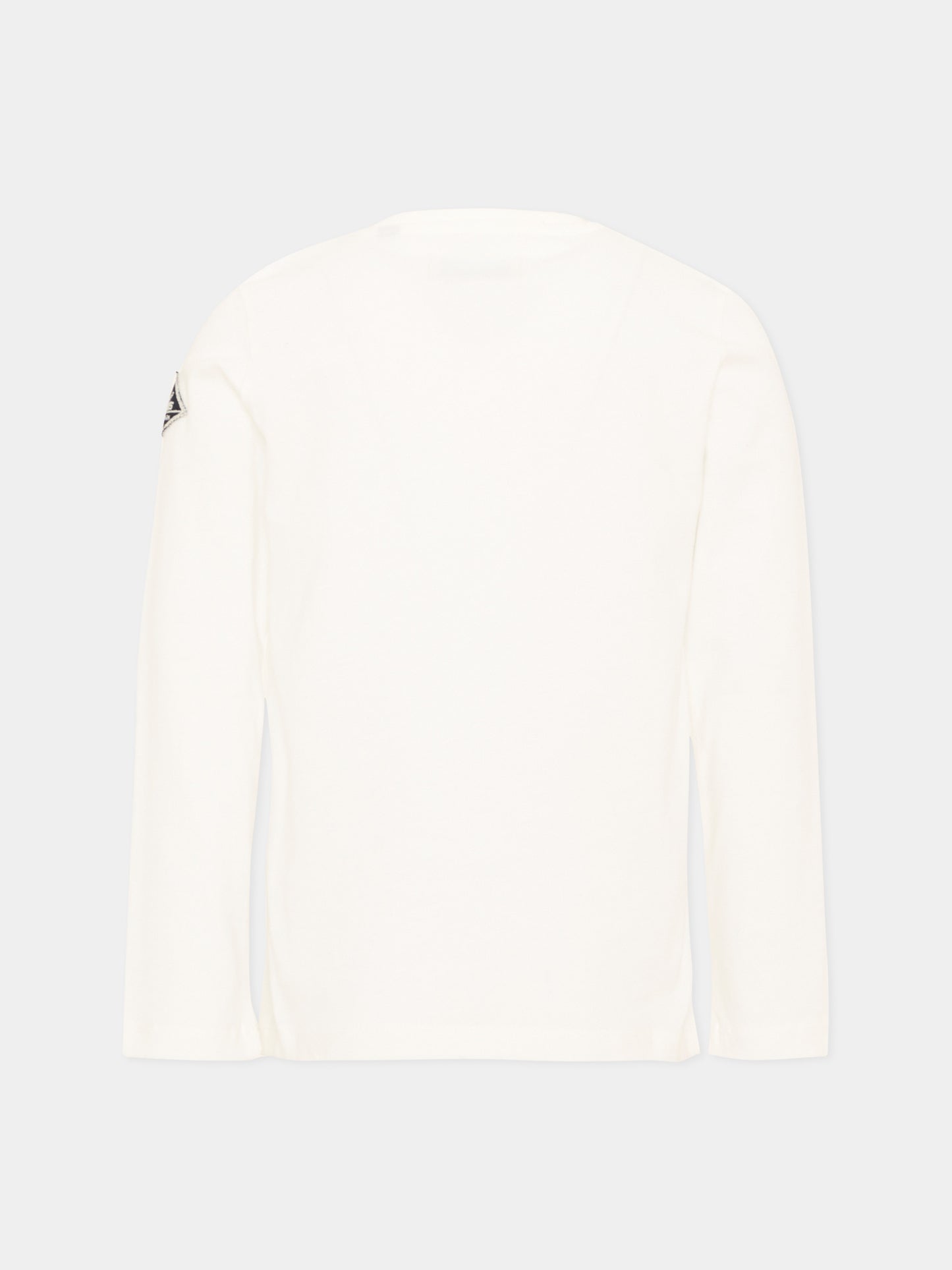 T-shirt a manica lunga bianca con logo,Roy Roger's Kids,R F104 00 0112