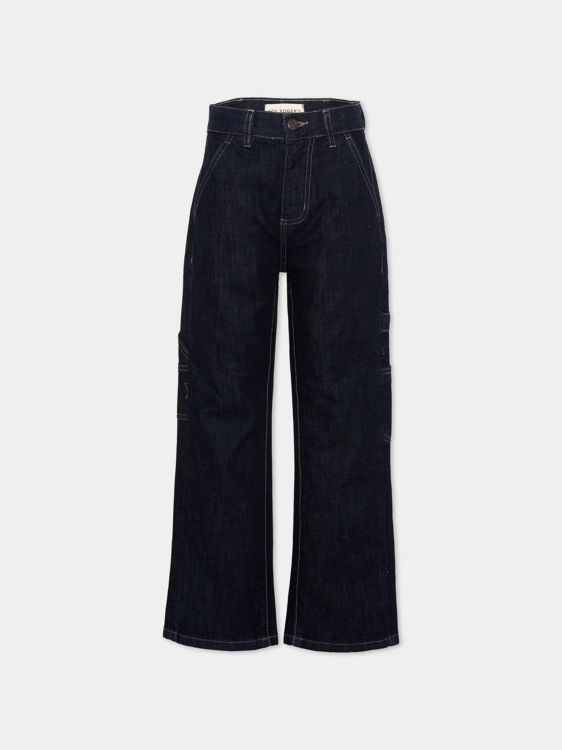Jeans denim scuro per bambino,Roy Roger's Kids,R F147 00 7004