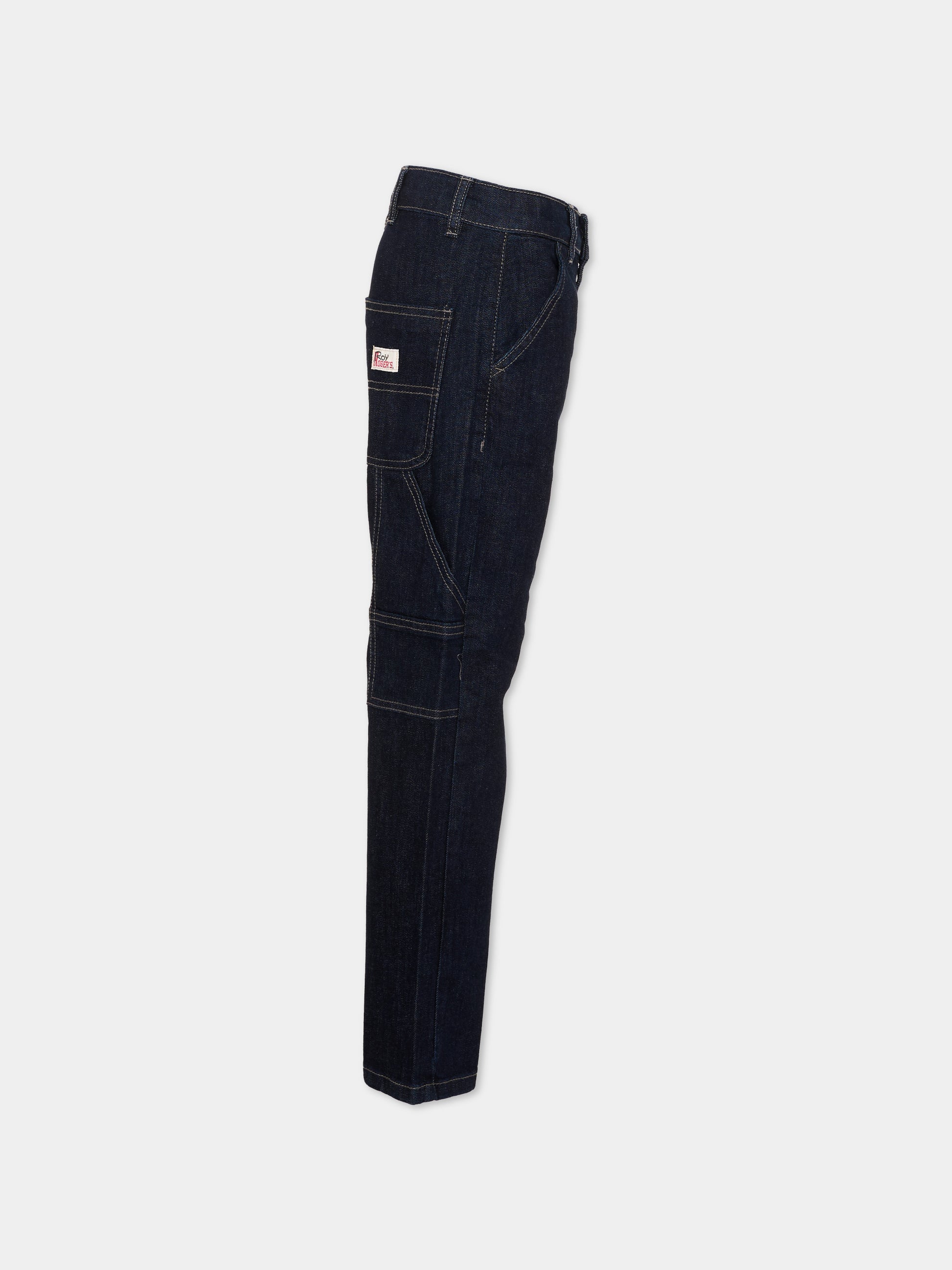 Jeans denim scuro per bambino,Roy Roger's Kids,R F147 00 7004