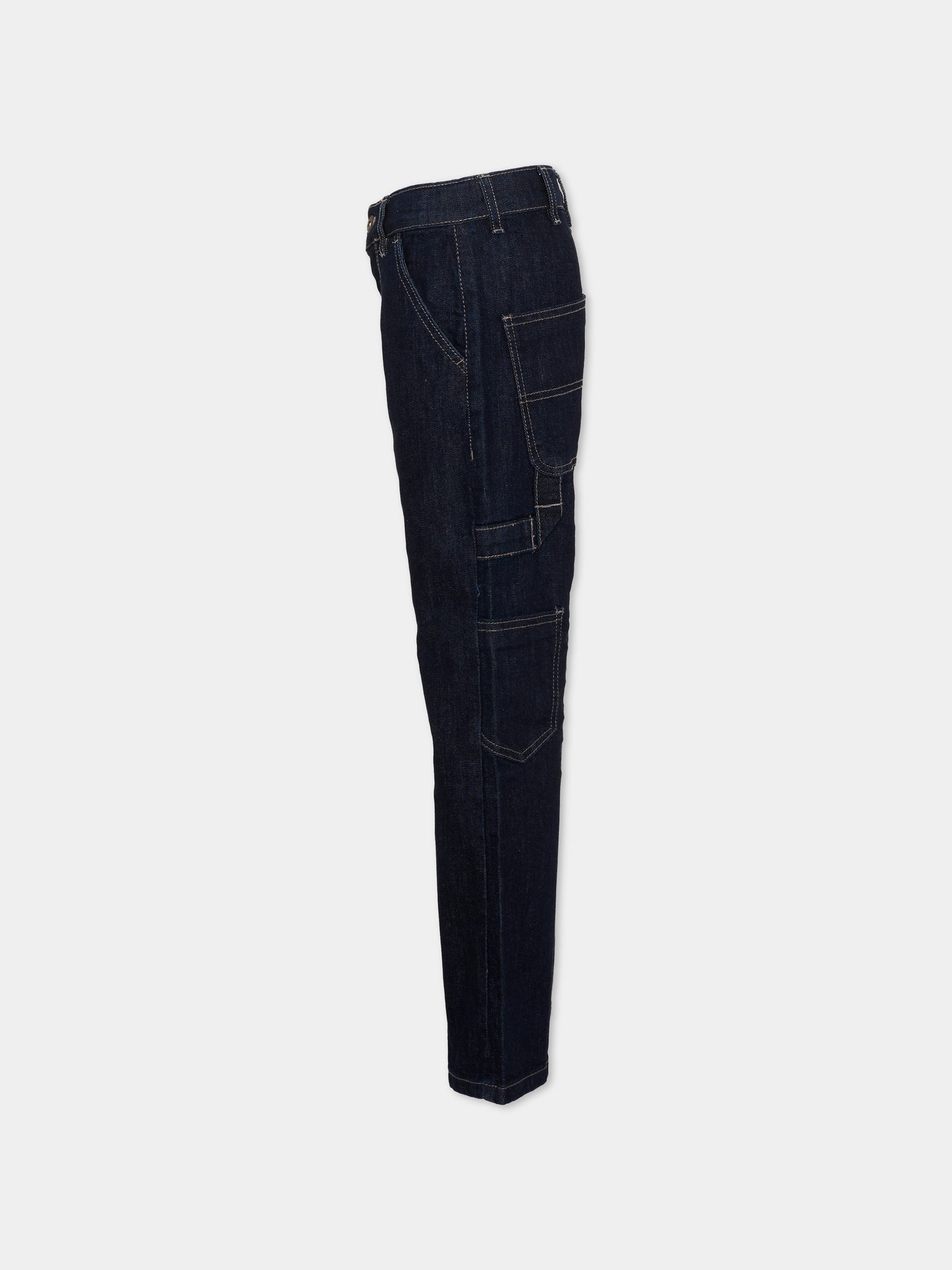 Jeans denim scuro per bambino,Roy Roger's Kids,R F147 00 7004