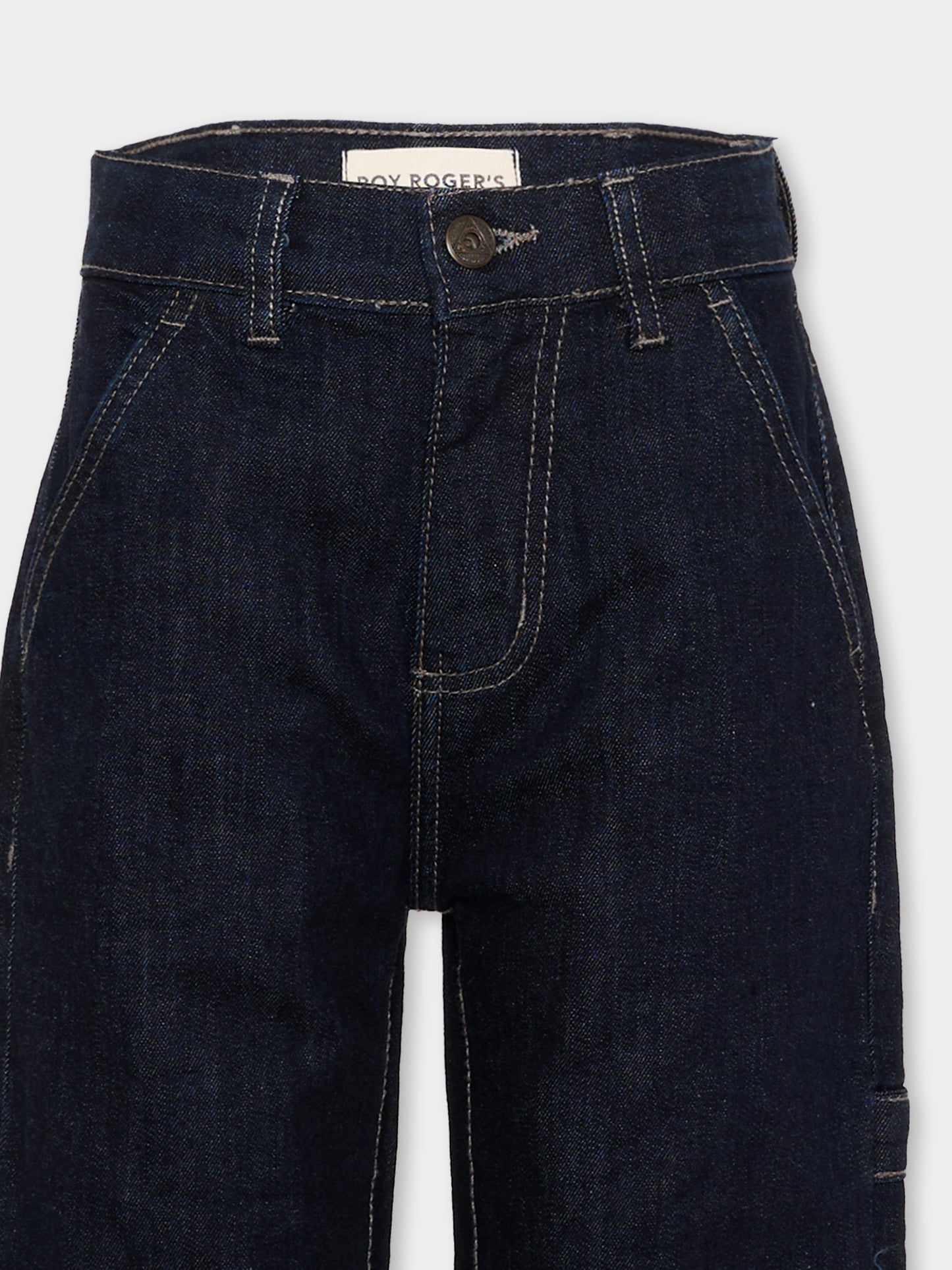 Jeans denim scuro per bambino,Roy Roger's Kids,R F147 00 7004