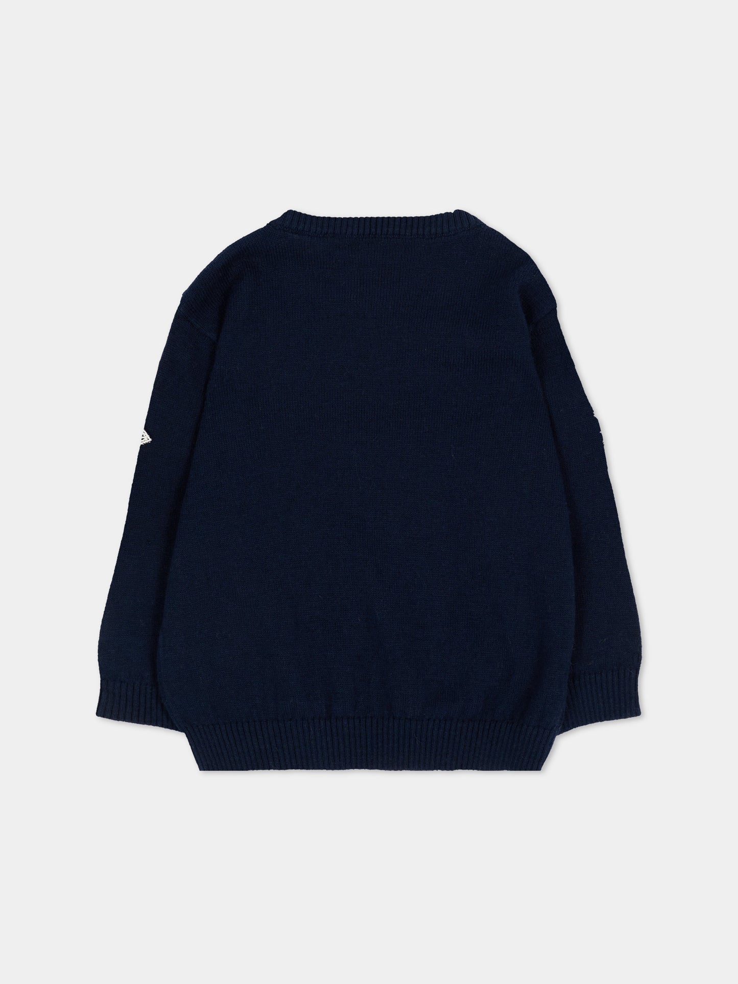 Maglione blu per neonato con logo,Roy Roger's Kids,R F190 00 3885