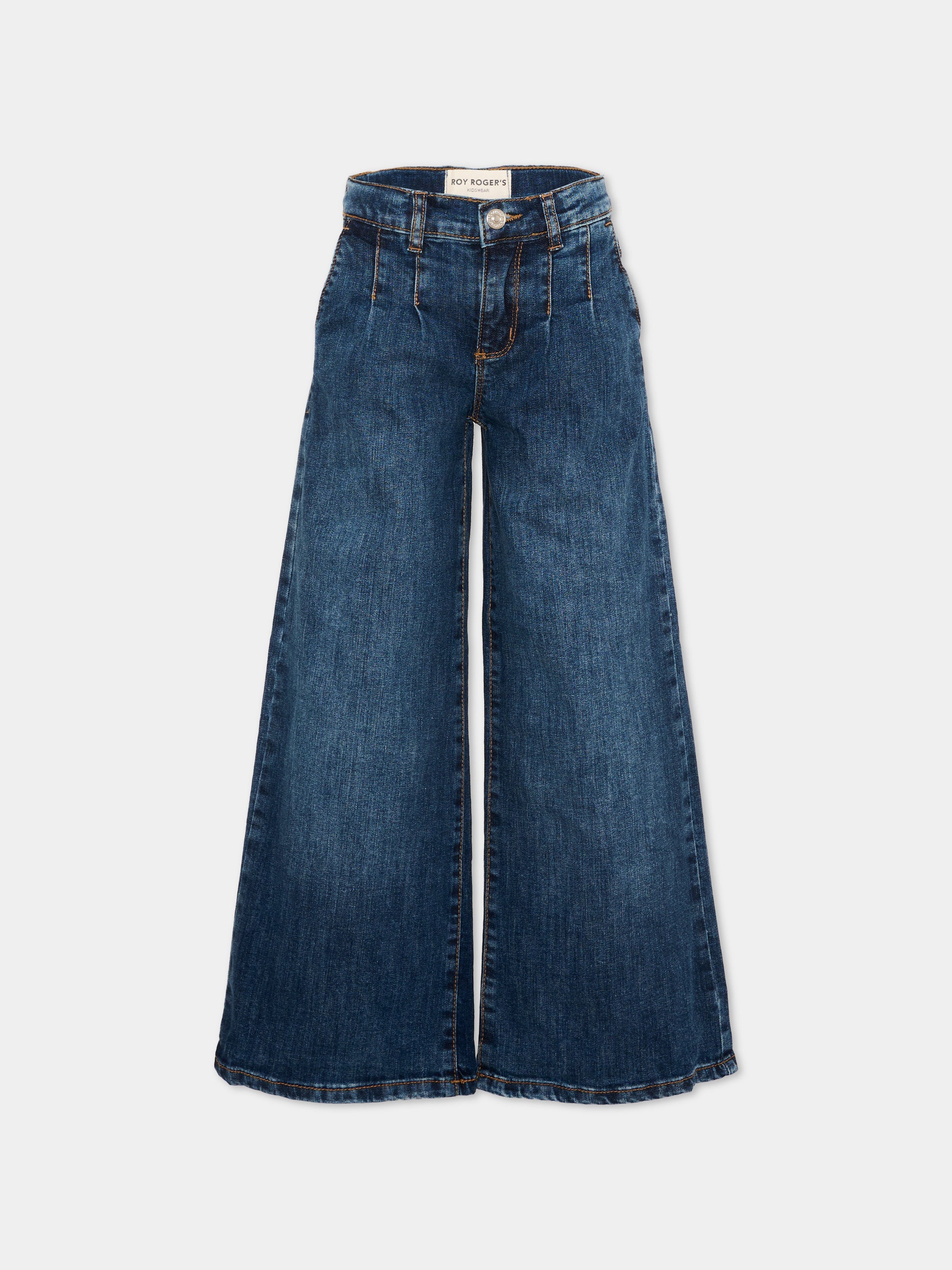 Jeans blu per bambina svasato,Roy Roger's Kids,R F176 00 7019