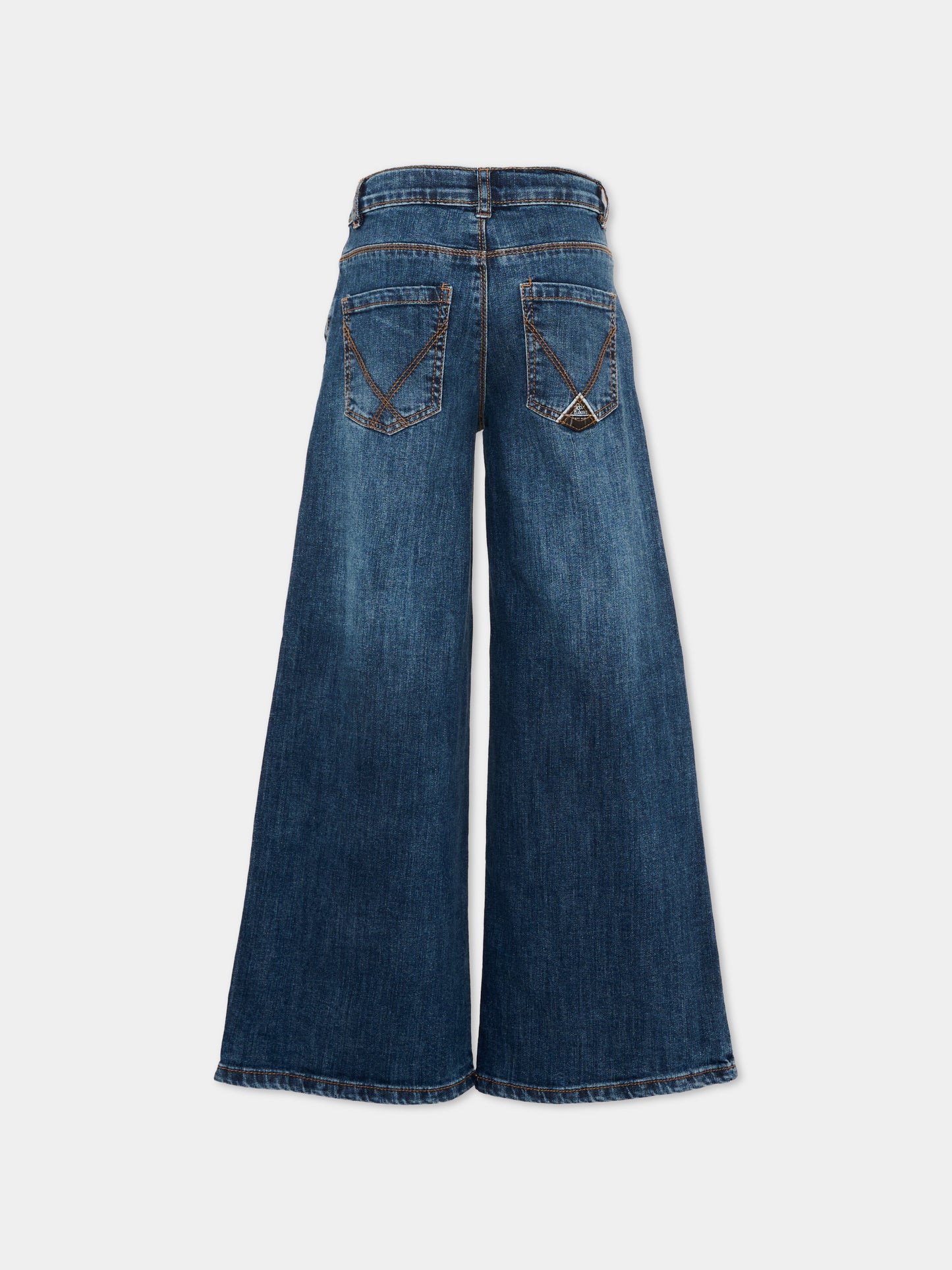 Jeans blu per bambina svasato,Roy Roger's Kids,R F176 00 7019