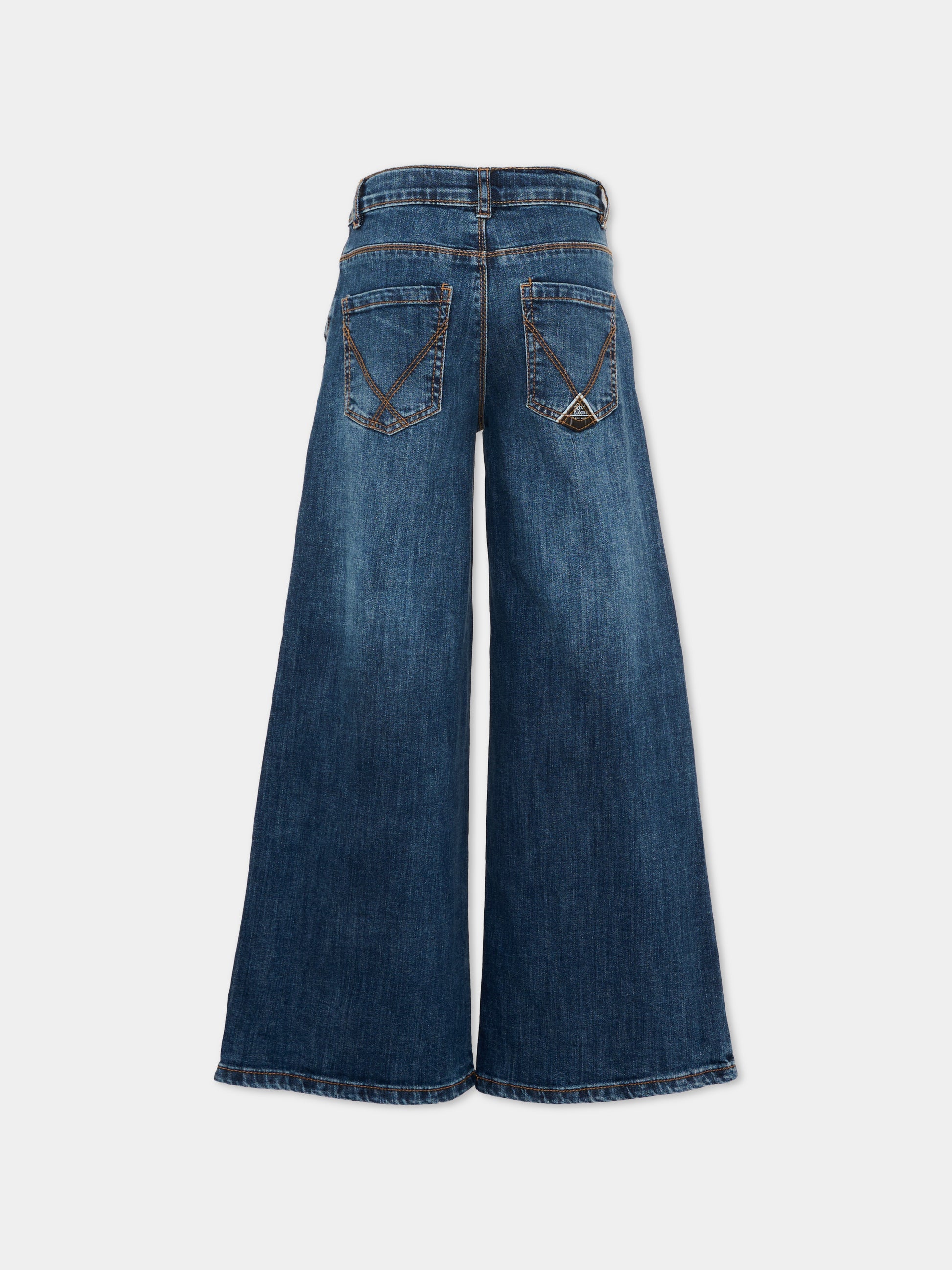 Jeans blu per bambina svasato,Roy Roger's Kids,R F176 00 7019