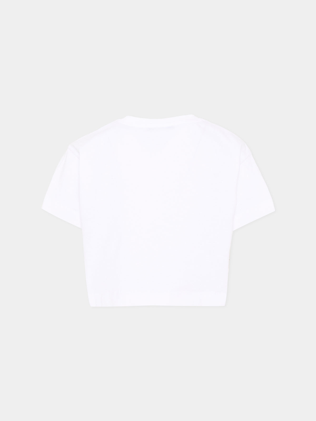 T-shirt bianca per bambina con logo,Balmain Kids,BX8A21 Z3186 100NE