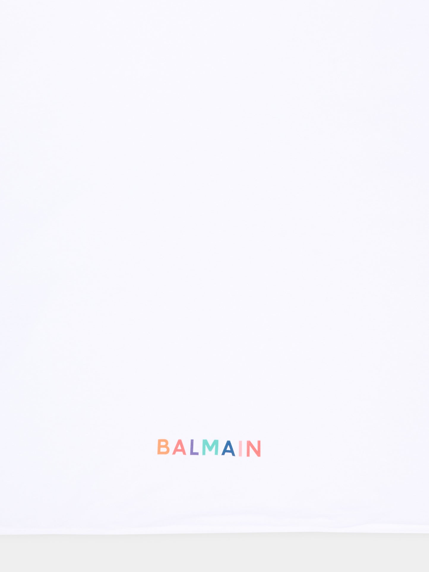 Coperta bianca per neonati con logo,Balmain Kids,BX0550 Z3278 100MC