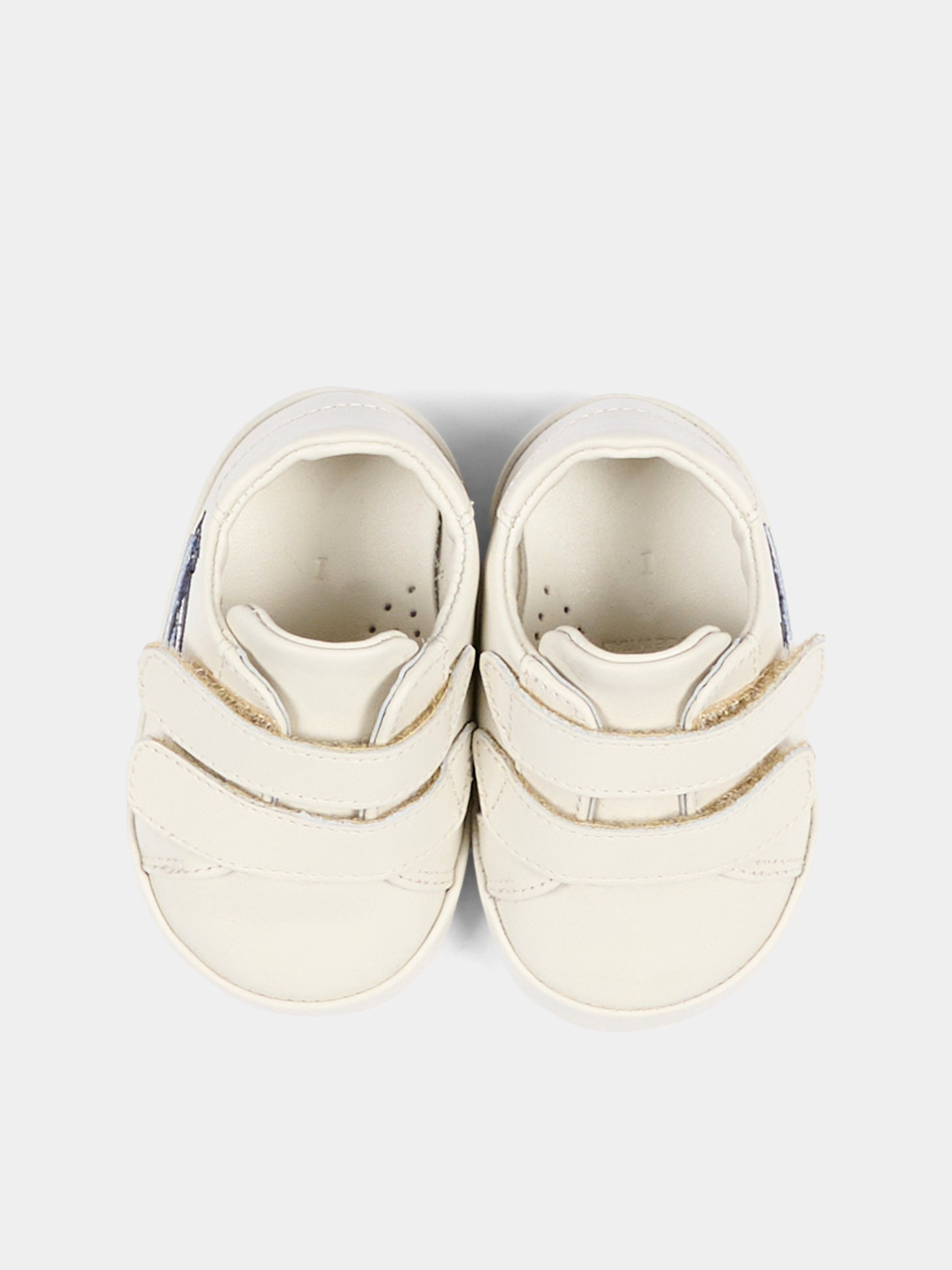 Sneakers avorio per neonati con Pegaso,Etro,GV0516 Z2132 105BL
