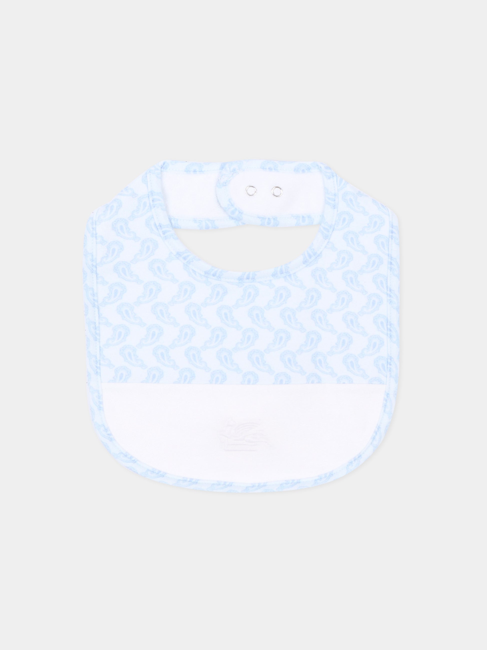 Set bavaglini celeste per neonato,Etro,GU0519 J0409 685GR