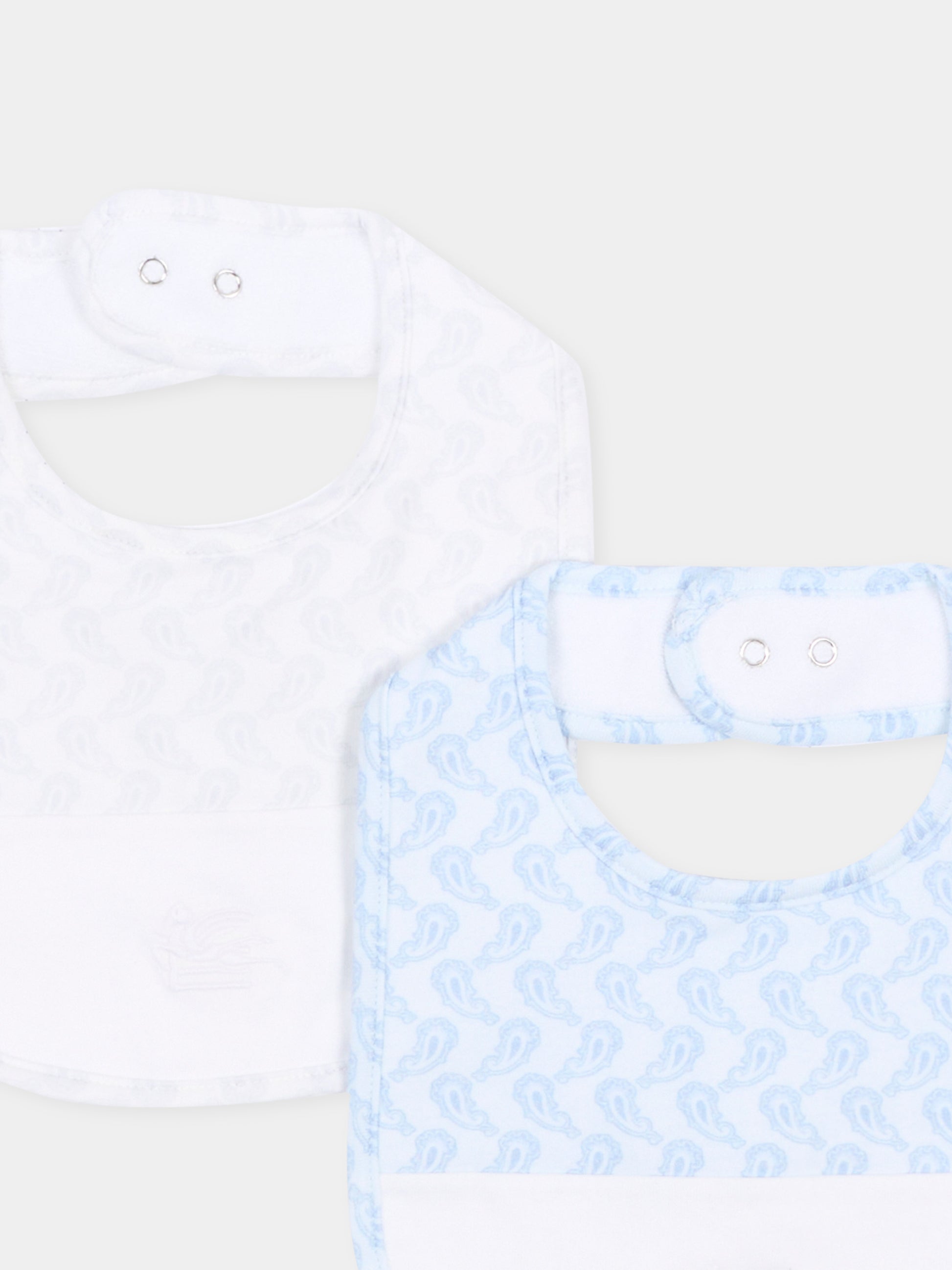 Set bavaglini celeste per neonato,Etro,GU0519 J0409 685GR